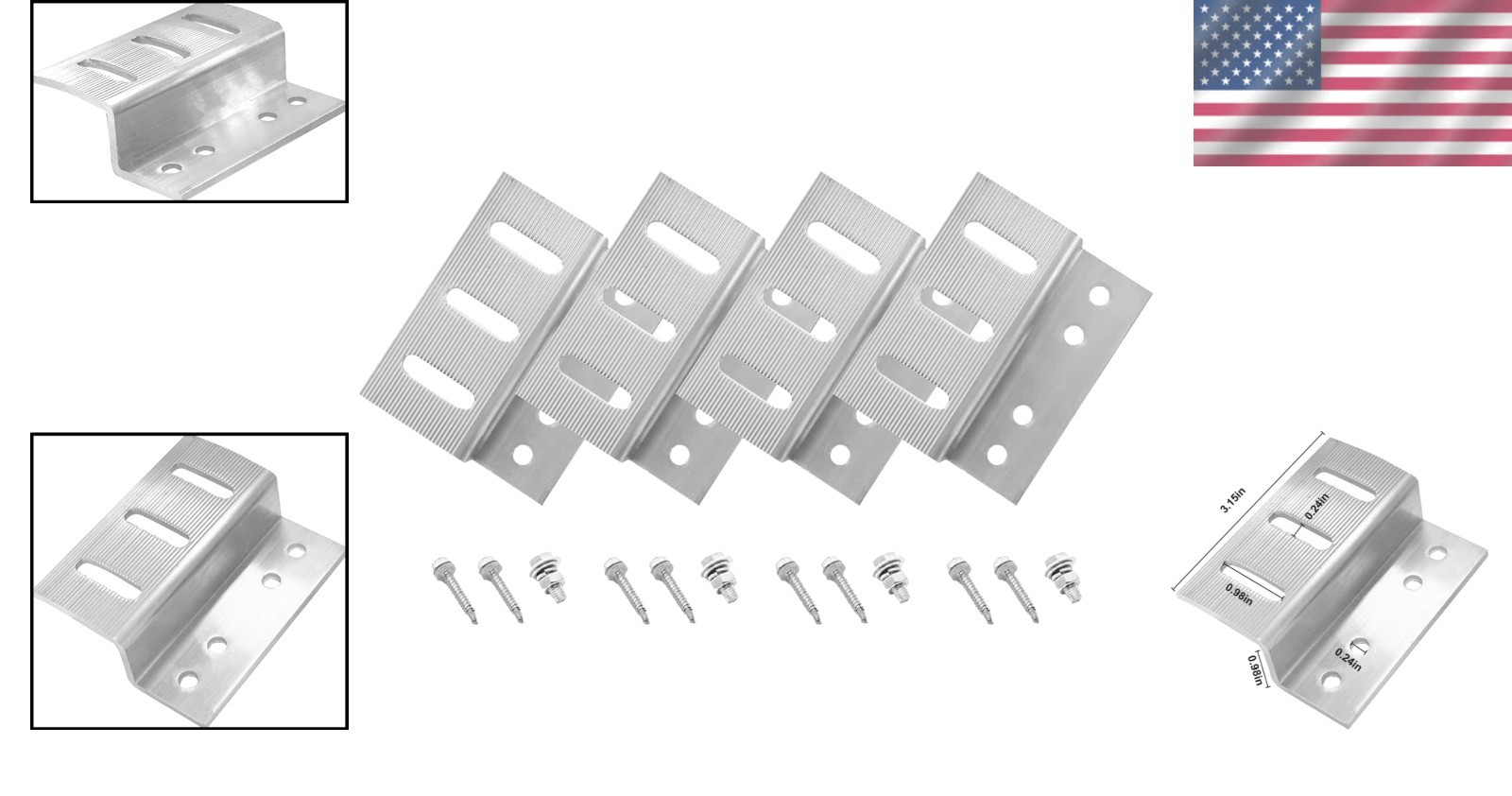 Durable Silver Z Brackets for Solar Panel Installation – Lightweight & Versatile
