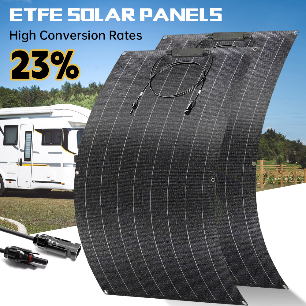 800W 200W Watt Portable Flexible Solar Panel 18V RV Camping Off-Grid Rooftop US