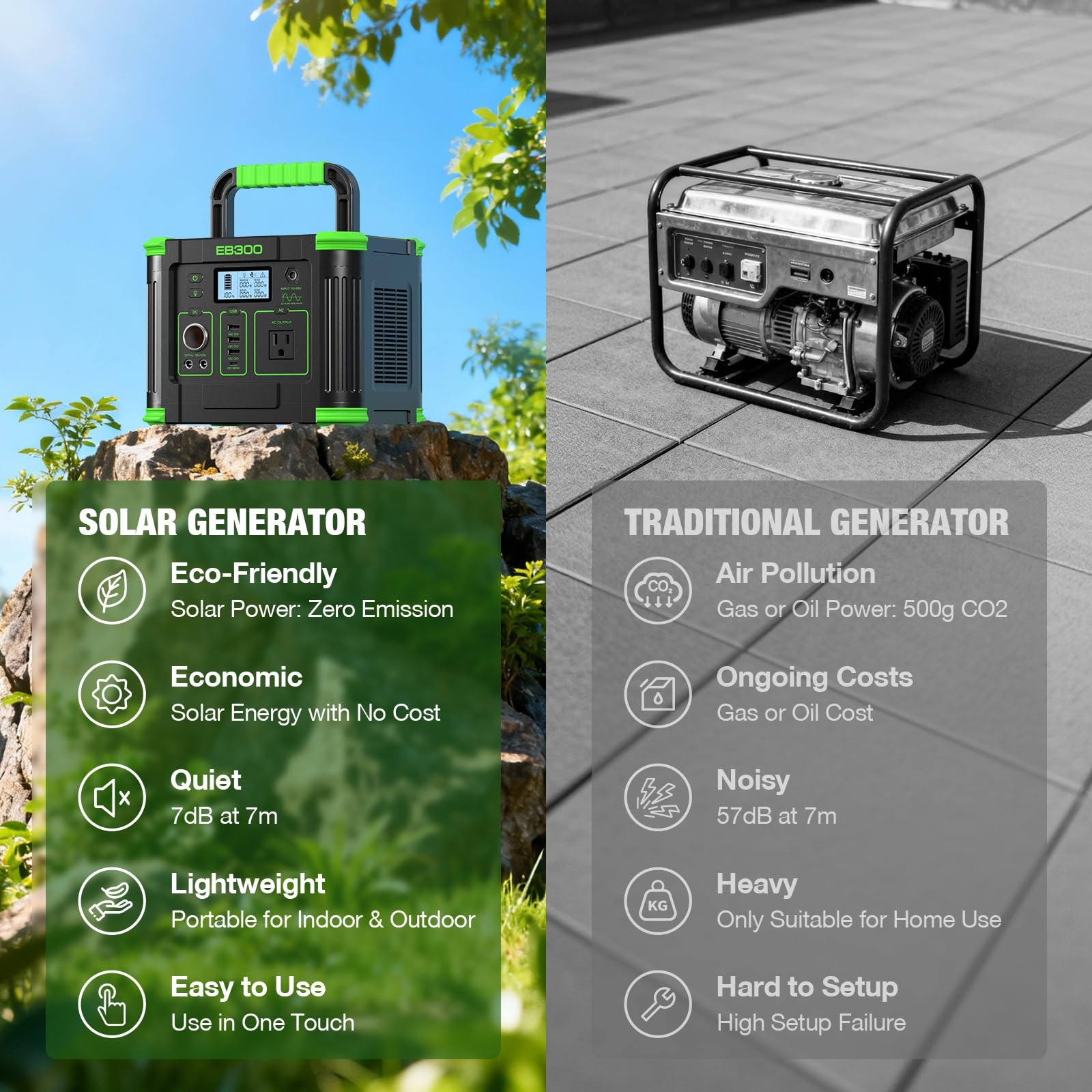 GRECELL 330W Portable Power Station 288.6Wh Solar Generator with USBC PD 60W,…