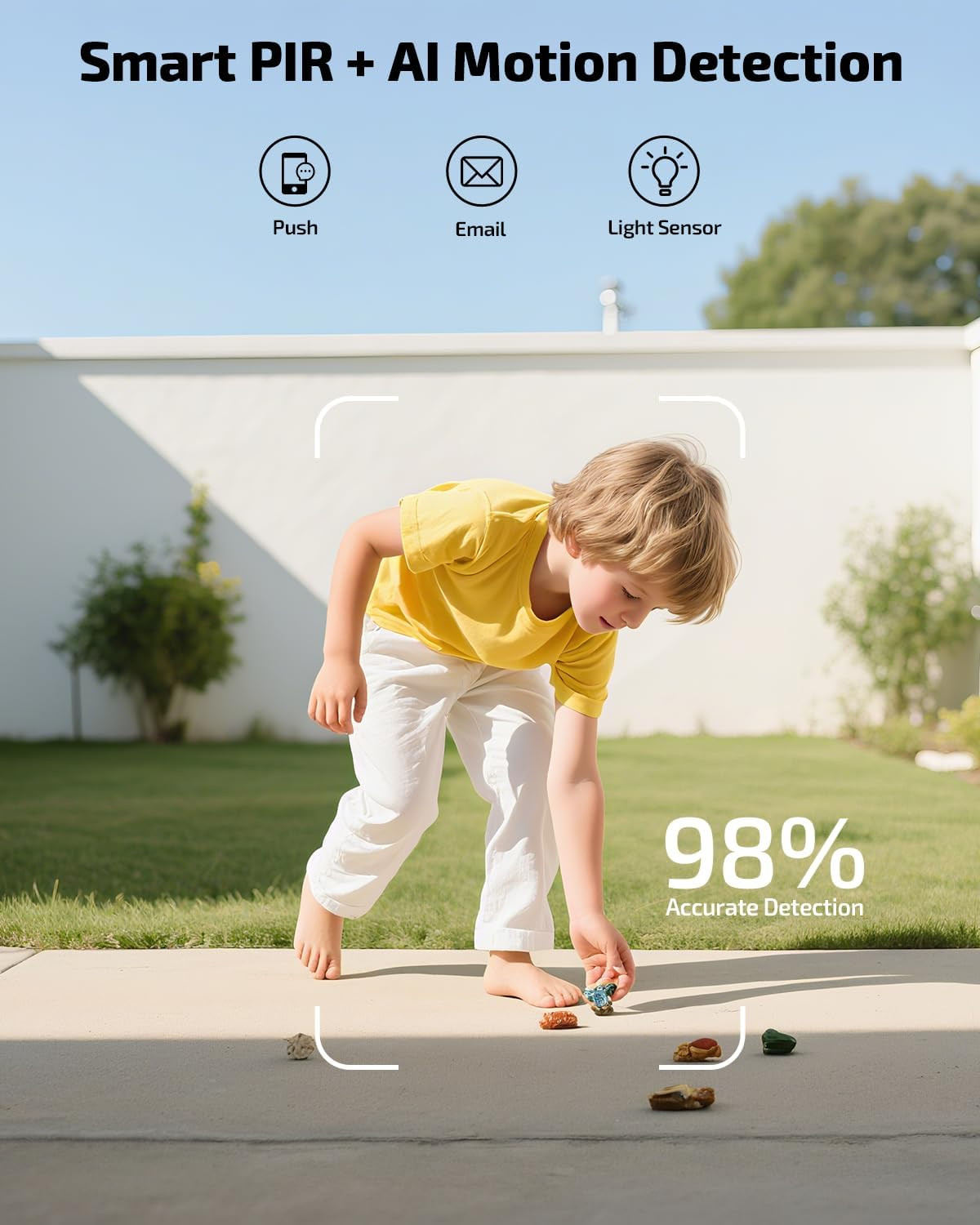 《100% Solar Powered & 2-Way Audio》Outdoor Wireless PTZ Camera System, 4MP Solar