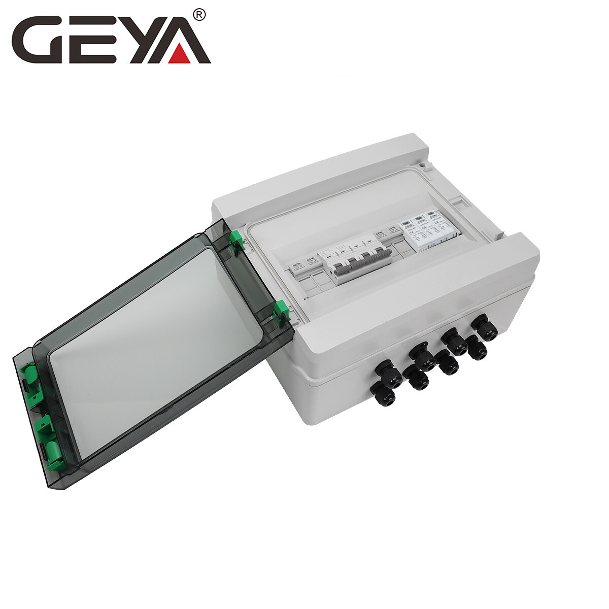 Solar PV Combiner Box Plastic 15A 2strings 1000VDC Circuit Breaker Solar Panel
