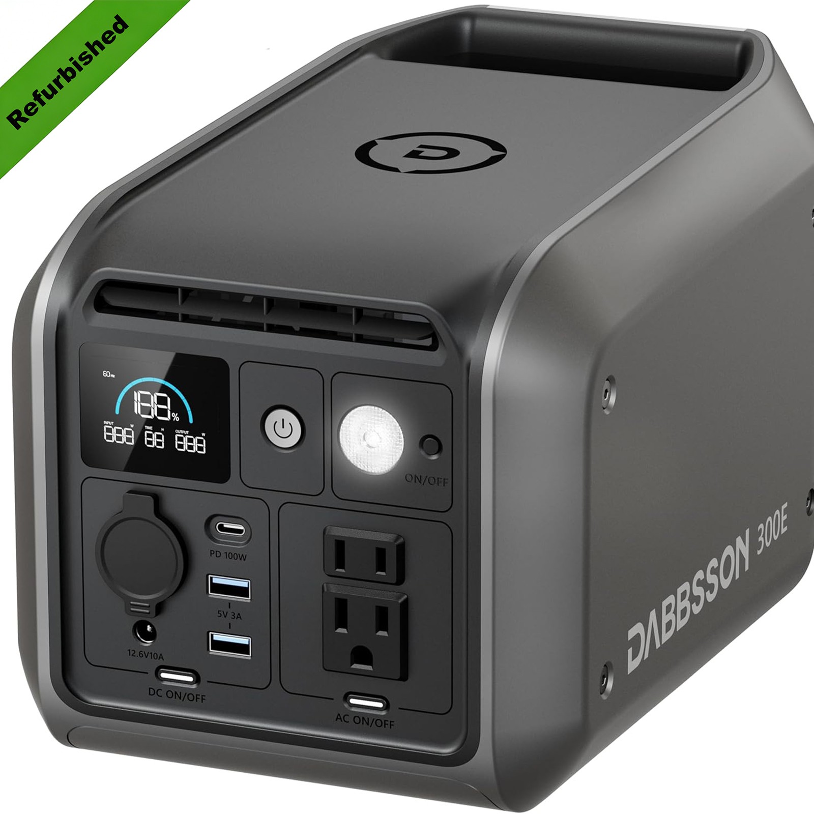 Portable 298Wh 300W Power Station Solar Generator LiFePO4 Battery for RV Camping