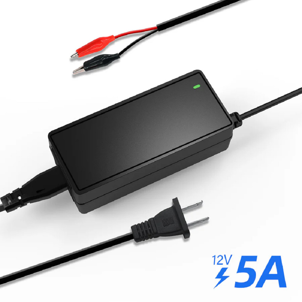 WattCycle 14.6V 5A Smart Charger for 12V LiFePO4 Lithium Iron Phosphate Battery