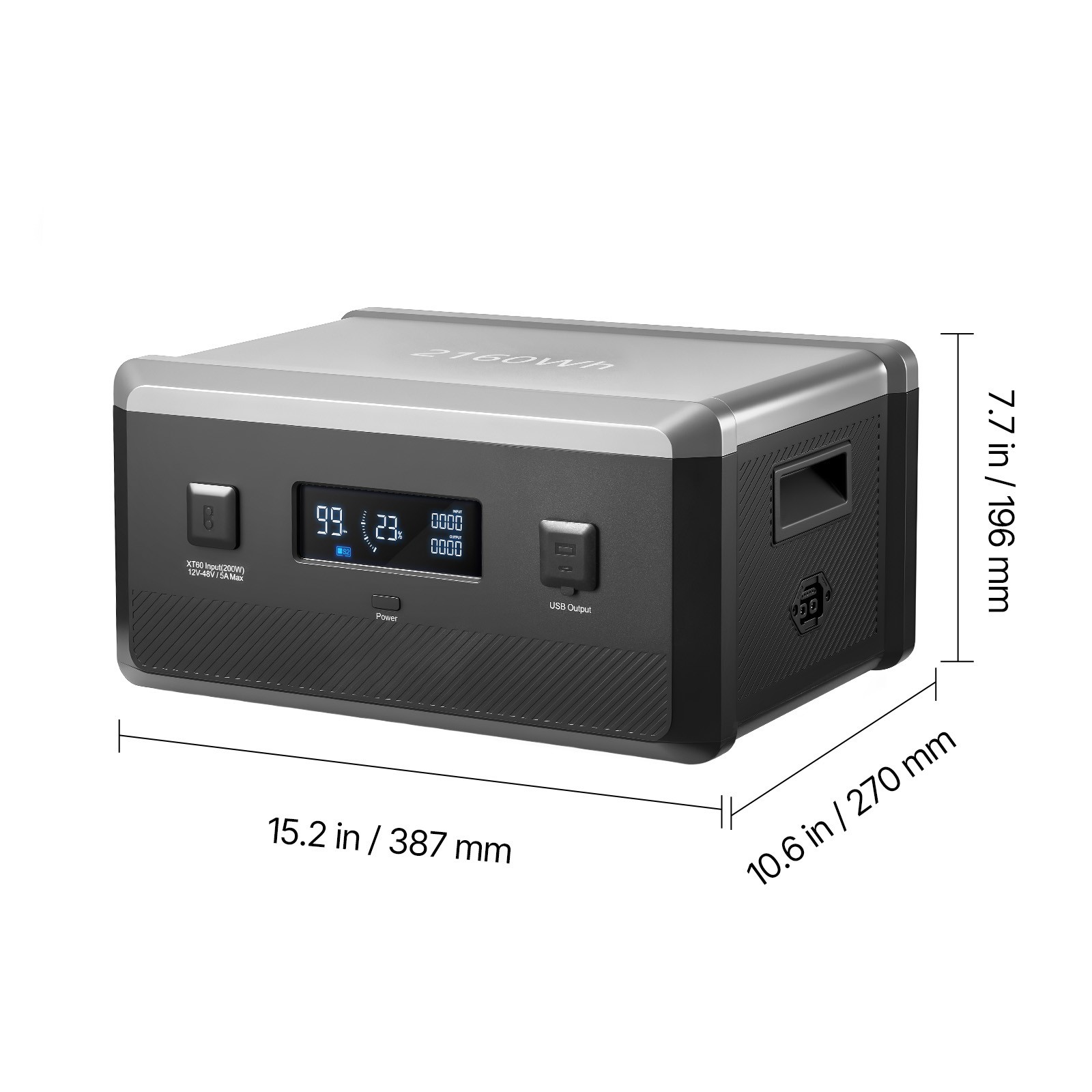 Uimoso Extra Battery for Portable Power Station 2160Wh LiFePO4 Expansion Unit