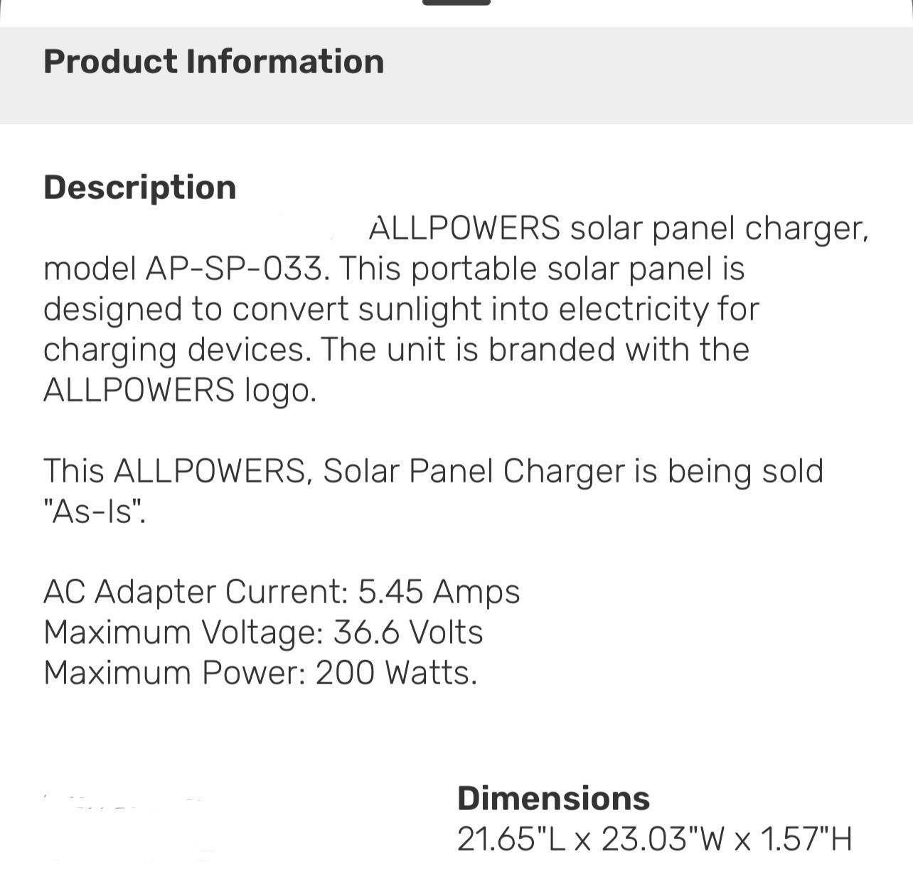 ALLPOWERS 200W 140W 100W 60W Portable Solar Panel Generator Charger for Outdoors