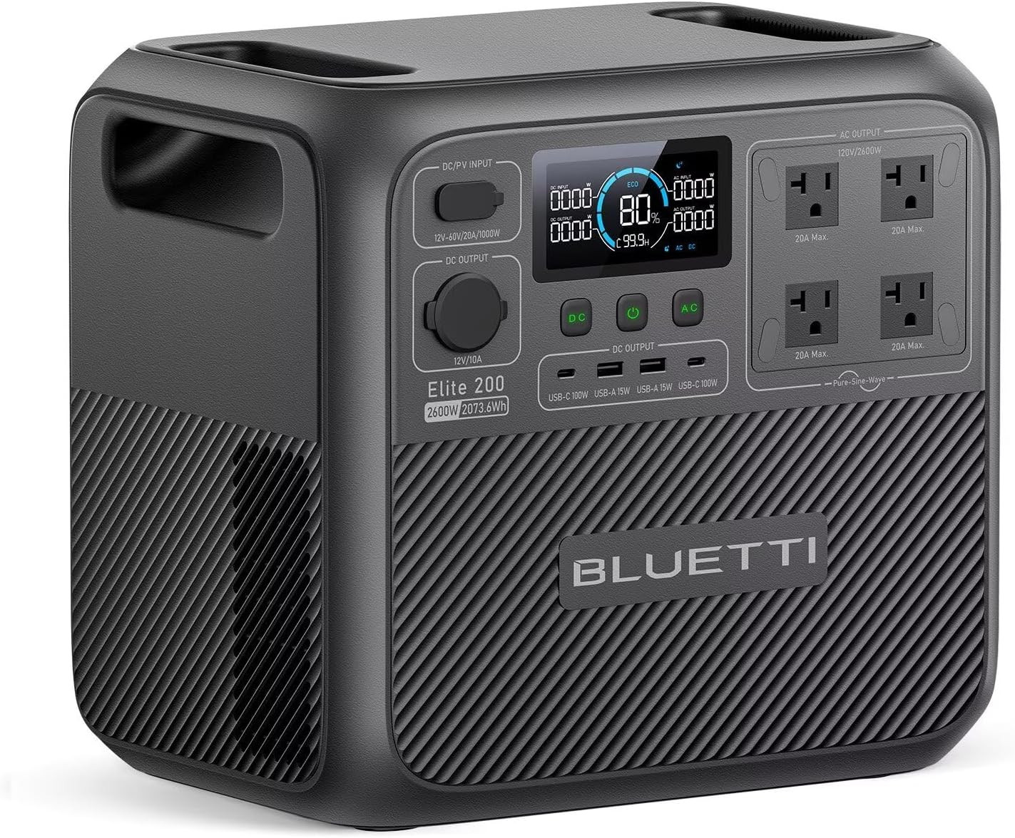 BLUETTI Elite 200 V2 Portable Power Station 2073.6Wh 2600W Solar Generator | LFP