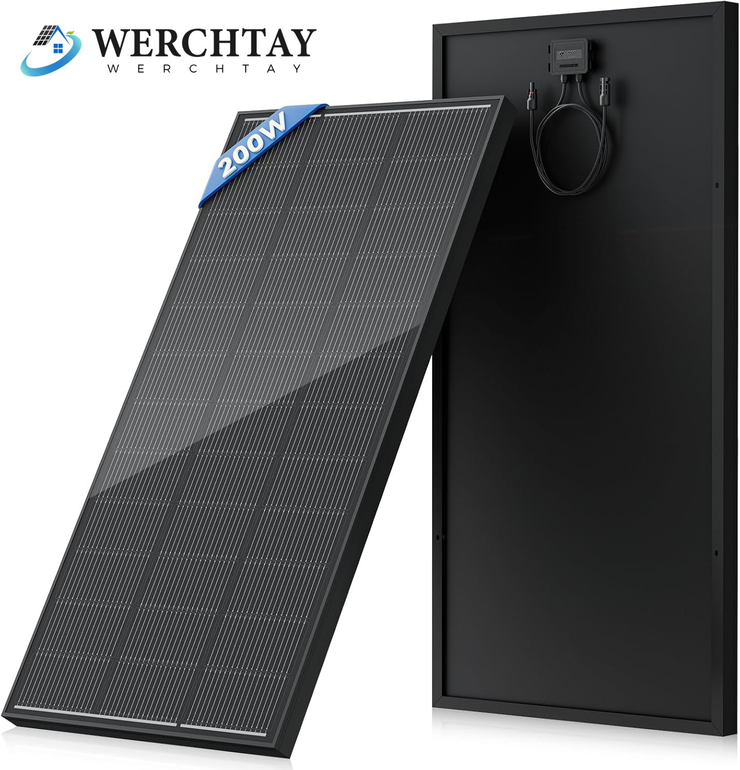 200W Watt Solar Panel N-Type Mono 12V 18BB Home RV Boat Camping PV Off Grid