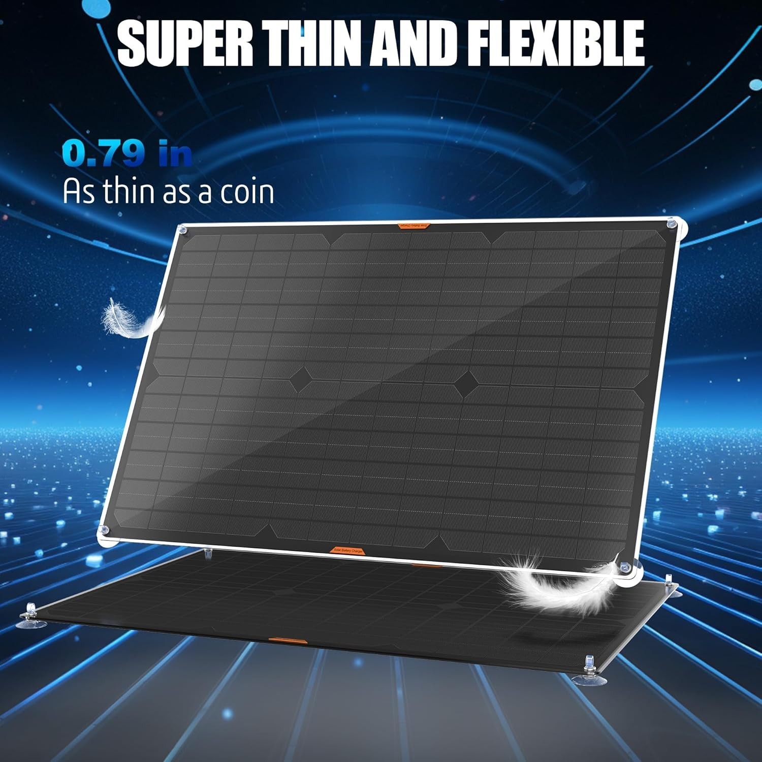 Efficient 20W Solar Battery Charger with Intelligent Protection for Cars & Boats