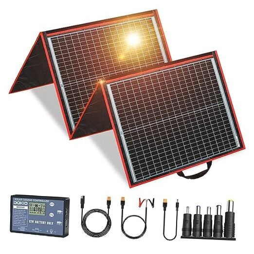 150W Portable Foldable Solar Panel Kit, Compact 21x20in Design 7.3lb with 160w