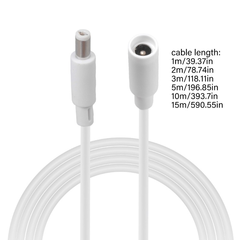 Waterproof 5 5×2 1mm Female to Male Connectors Cord Wire for Solar Panel Routers