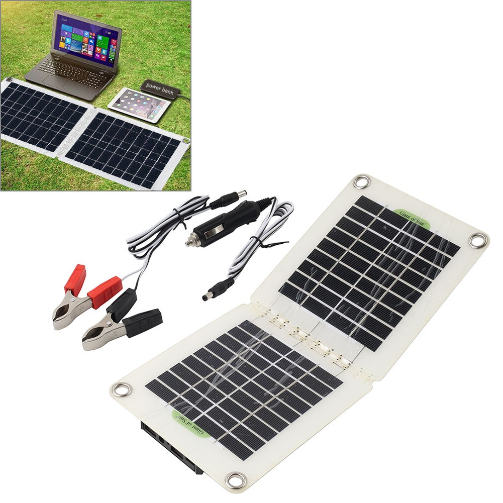 60W Foldable Solar Panel Module for 18V/12V RV/Car/Boat Battery Recharge hs