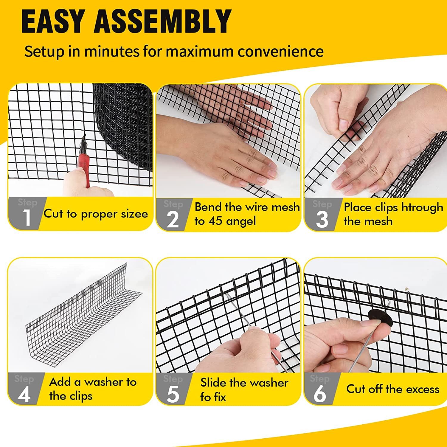 6In X 100Ft Solar Panel Bird Guard,Solar Panel Roof Protection Net 1/2Inch Mesh