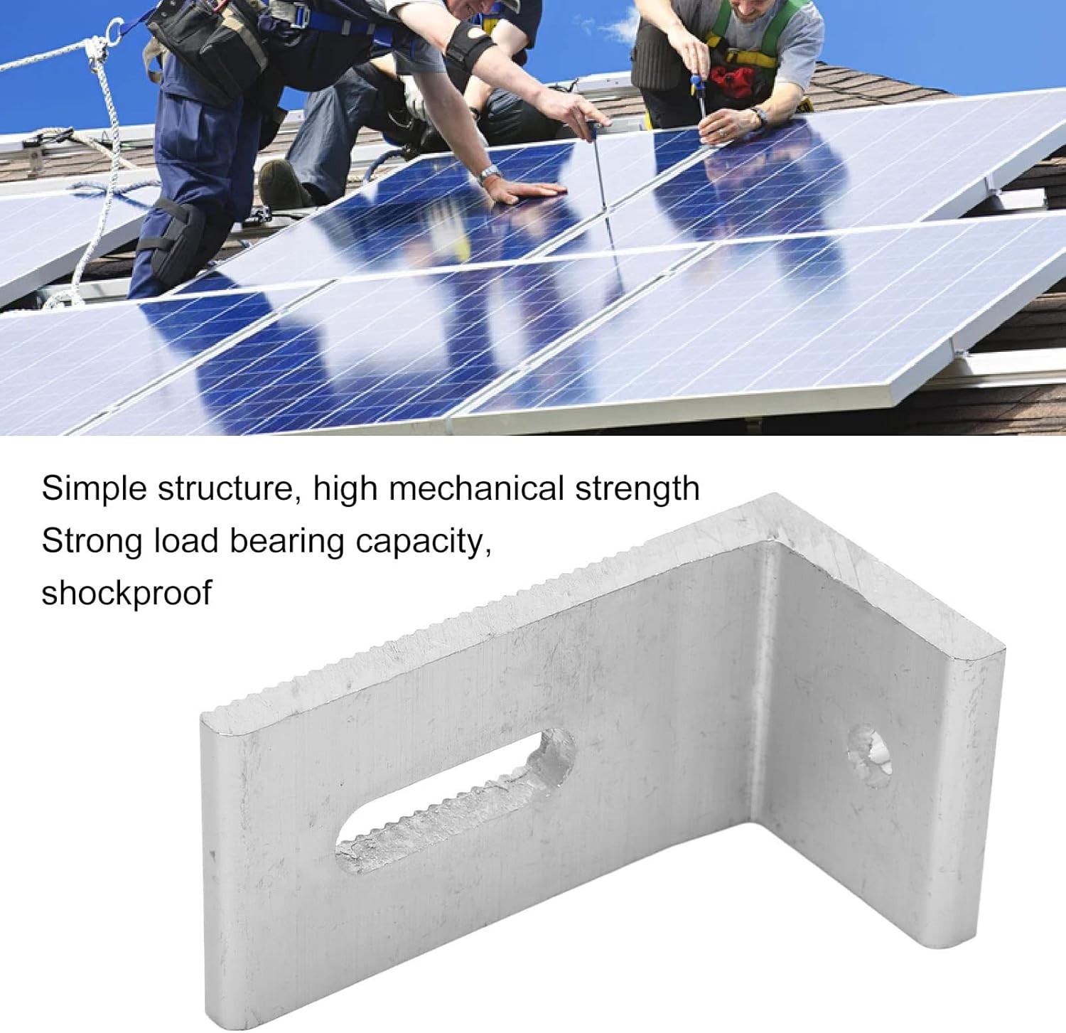 10-Pack Heavy-Duty Aluminum Alloy L-Foot Solar Mounts Photovoltaic Panel Moun…