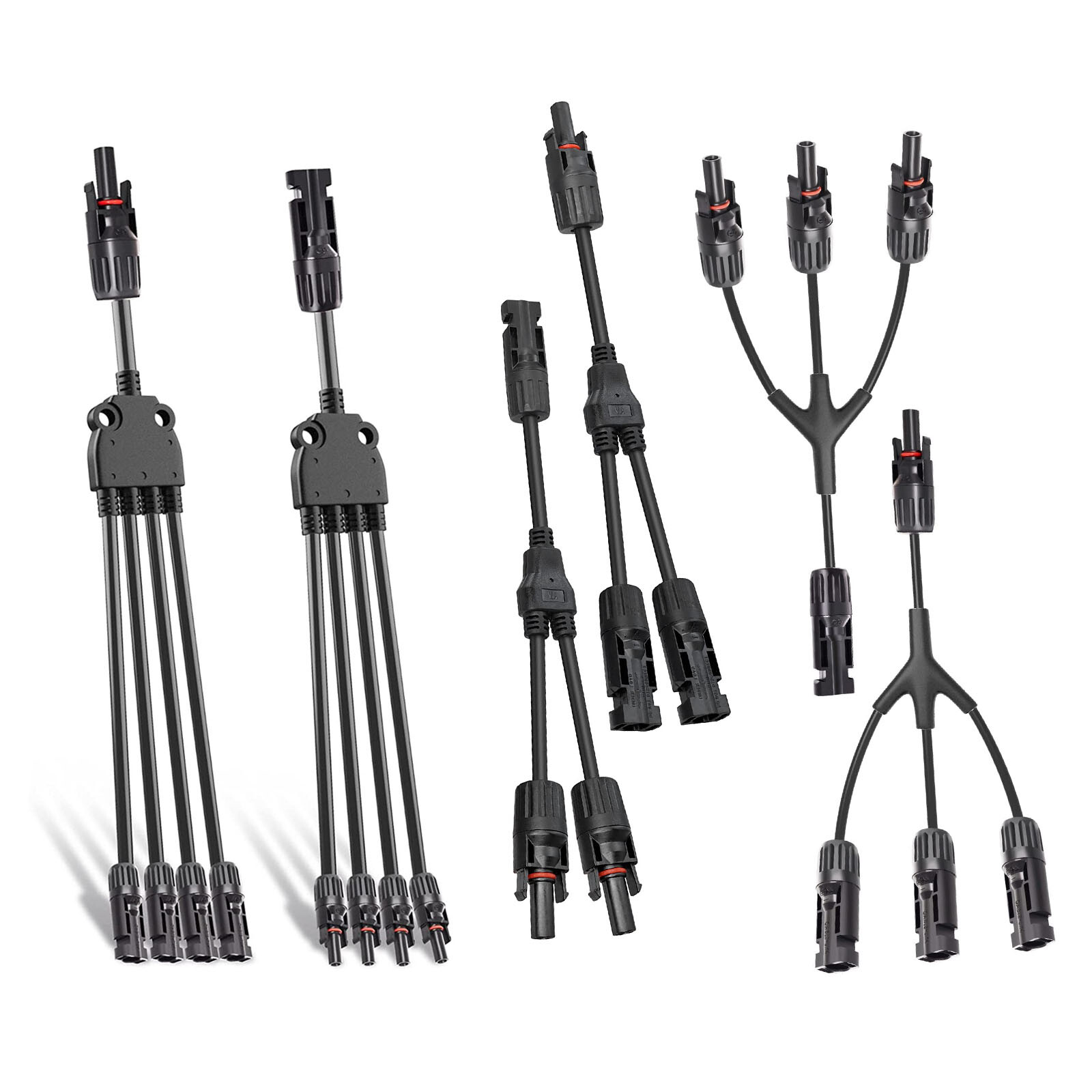 Y Branch Connector Extension Kit Solar Panel Cable Connection Adapter Waterproof