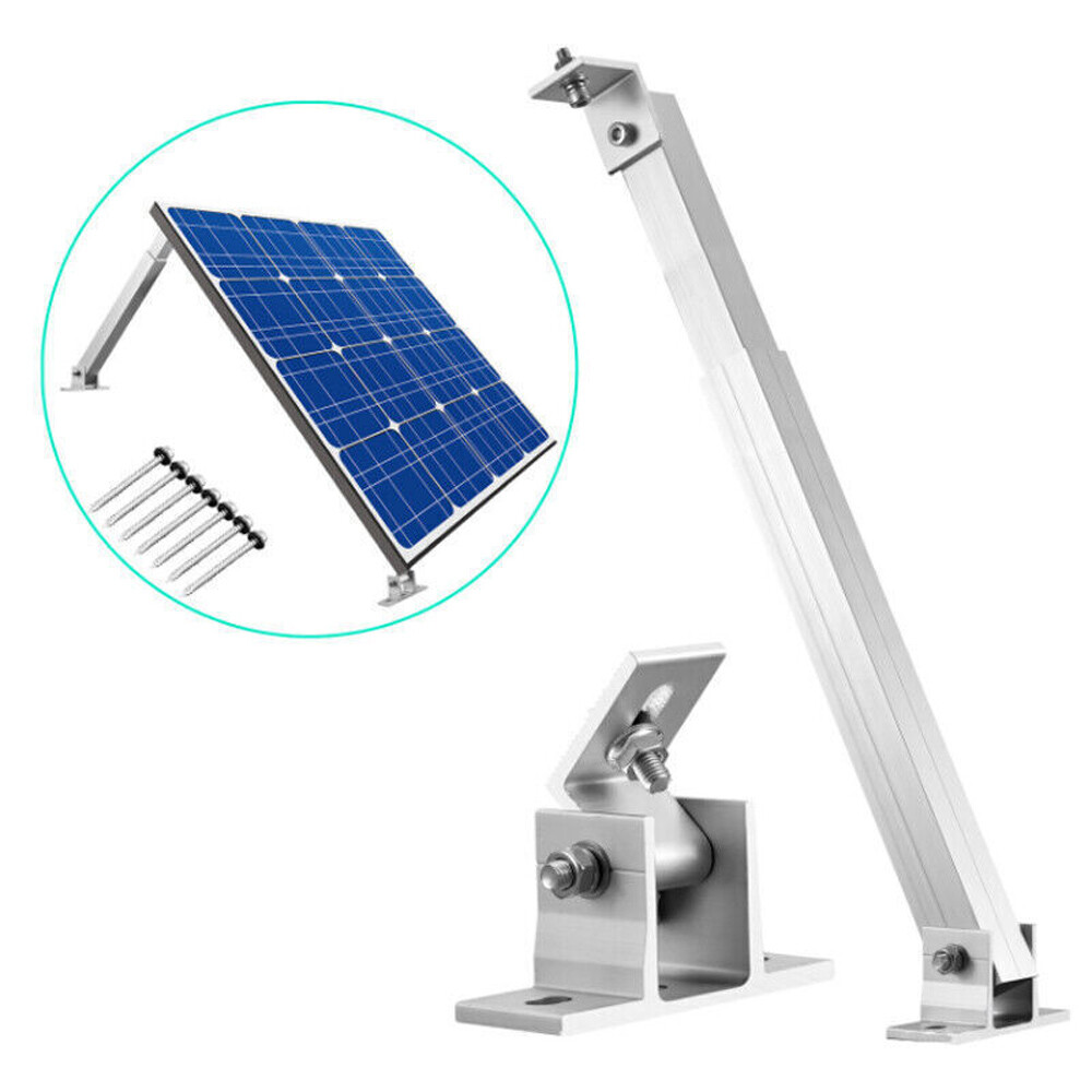 Adjustable Solar Panel Mount Brackets Foldable Tilt RV Boat Roof Wall Mounting