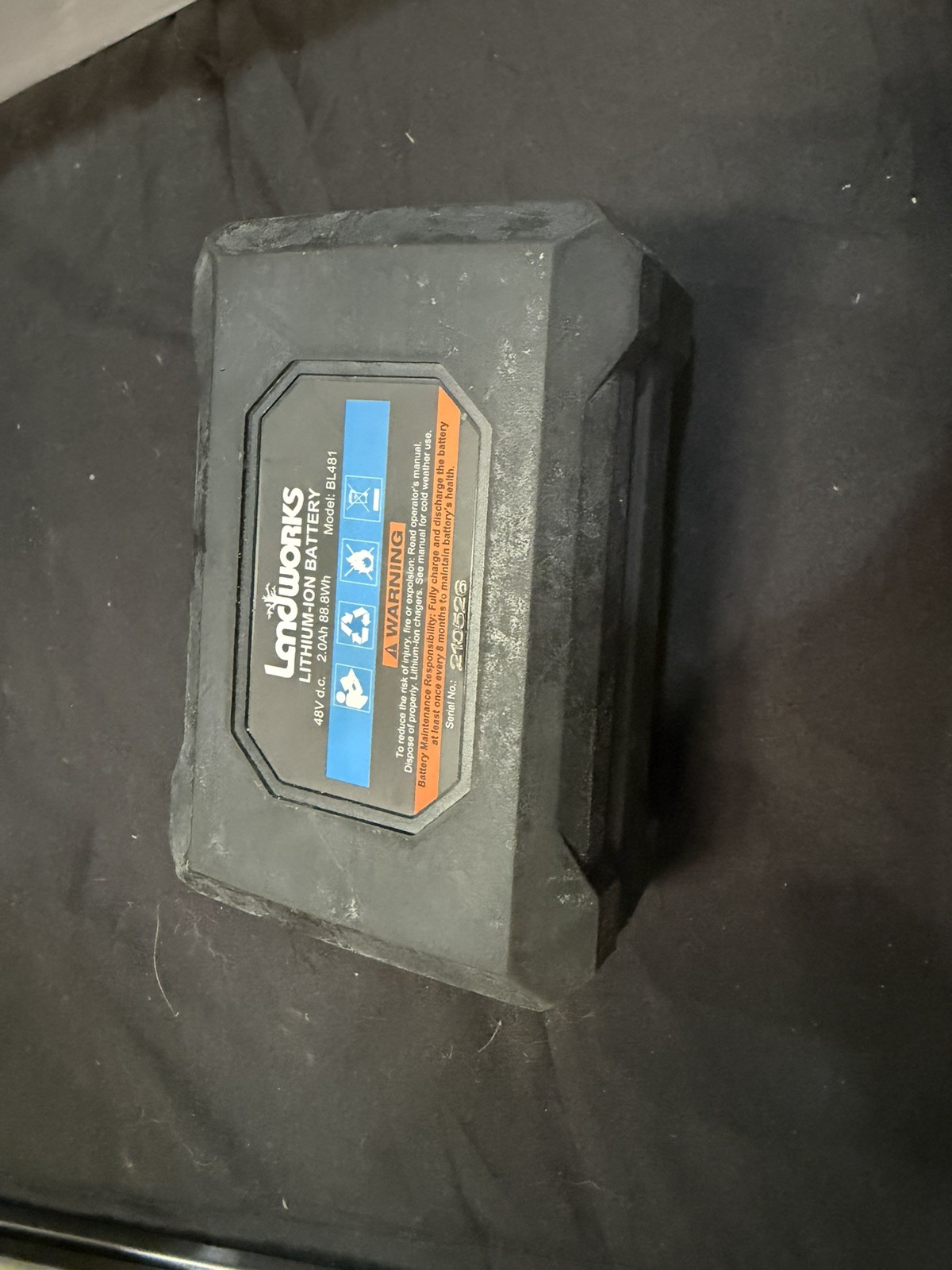 Landworks 48V DC 2Ah Lithium Ion Rechargeable Battery 88.8 Wat…