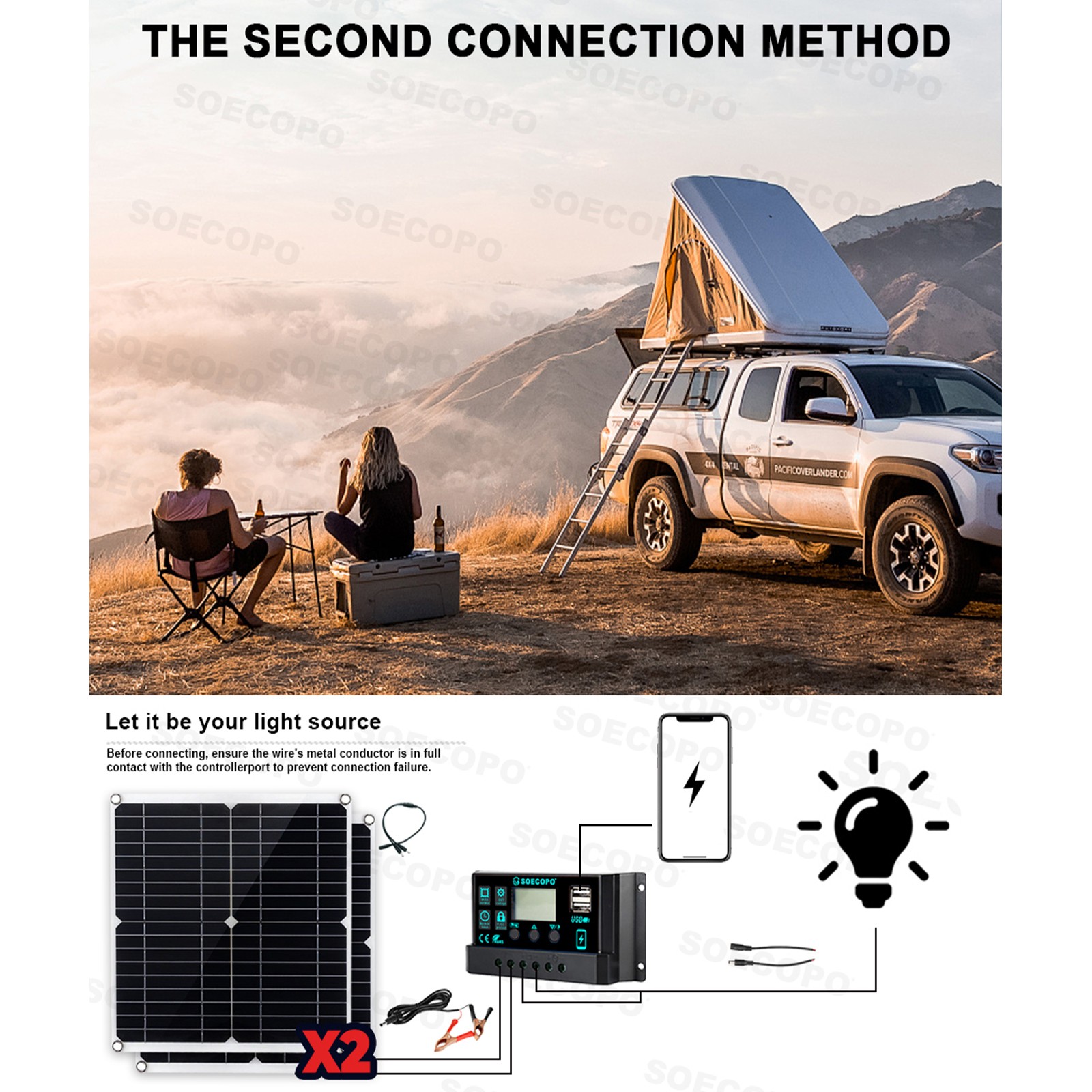 8000W Solar Inverter Kit (12V24V to 110V/220V ) + 2pcs Solar Panels + Controller