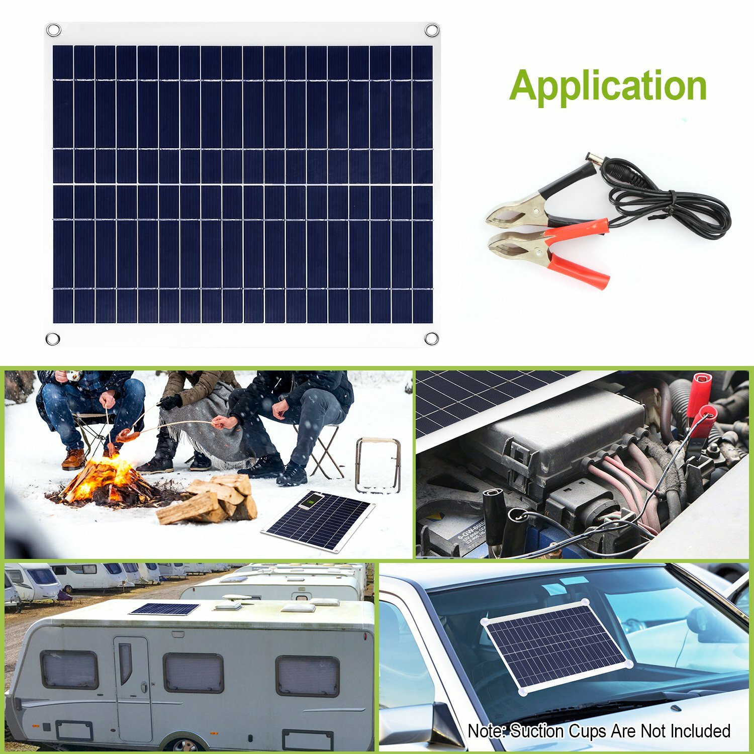 25W Solar Panel Kit 12V Battery Charger Controller Caravan Boat RV Car Outdoor