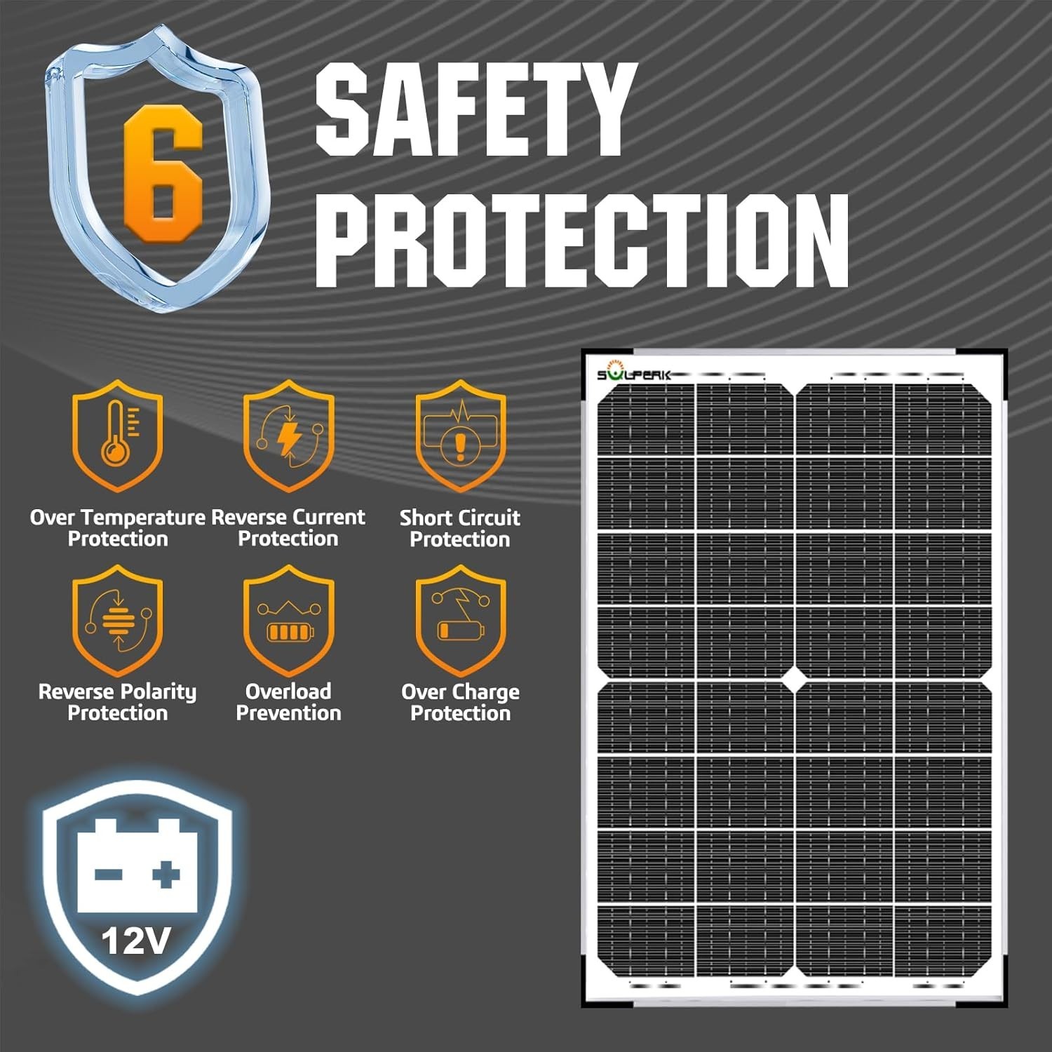 30W Waterproof Solar Battery Charger with 10A MPPT Controller – For Cars & RVs