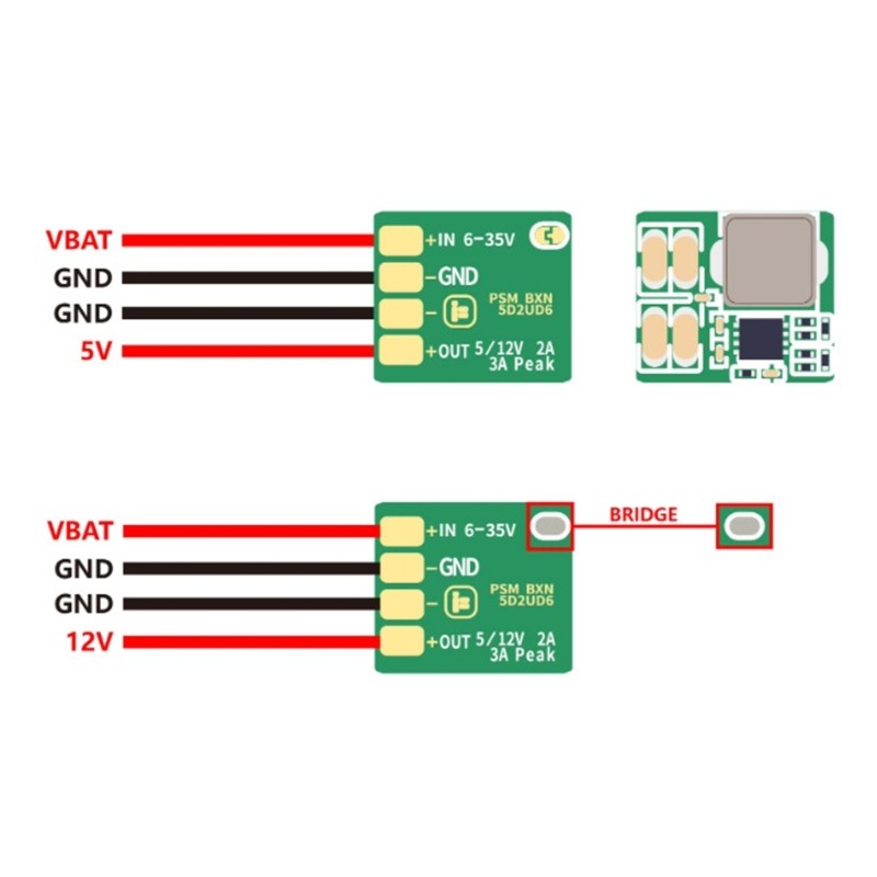 BEC5V/2A 12V/3A Power Module 5V-12V Output for Development Board Project