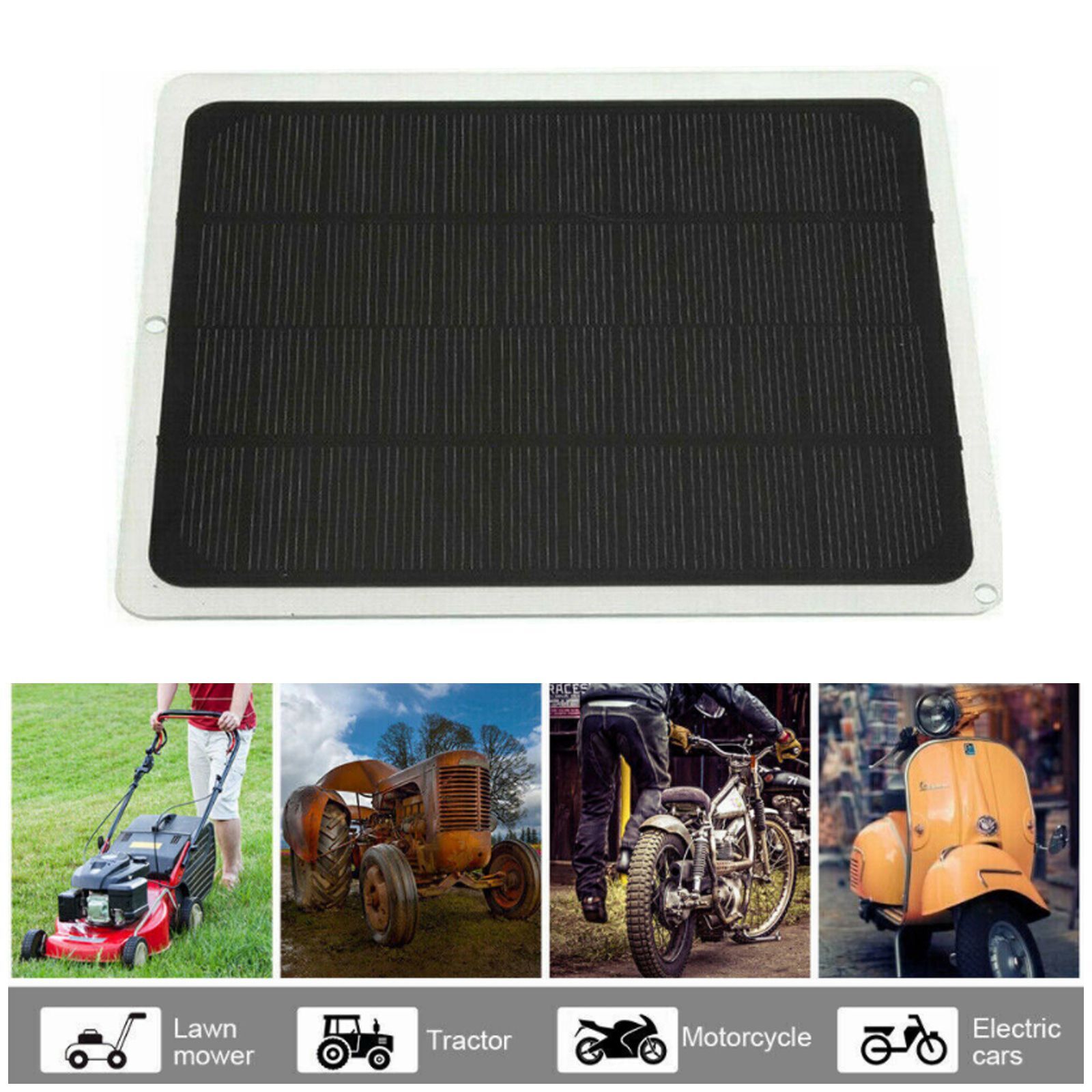 22W Solar Panel Kits 12V Trickle Battery Outdoor Charger Maintainer Boat RV Car