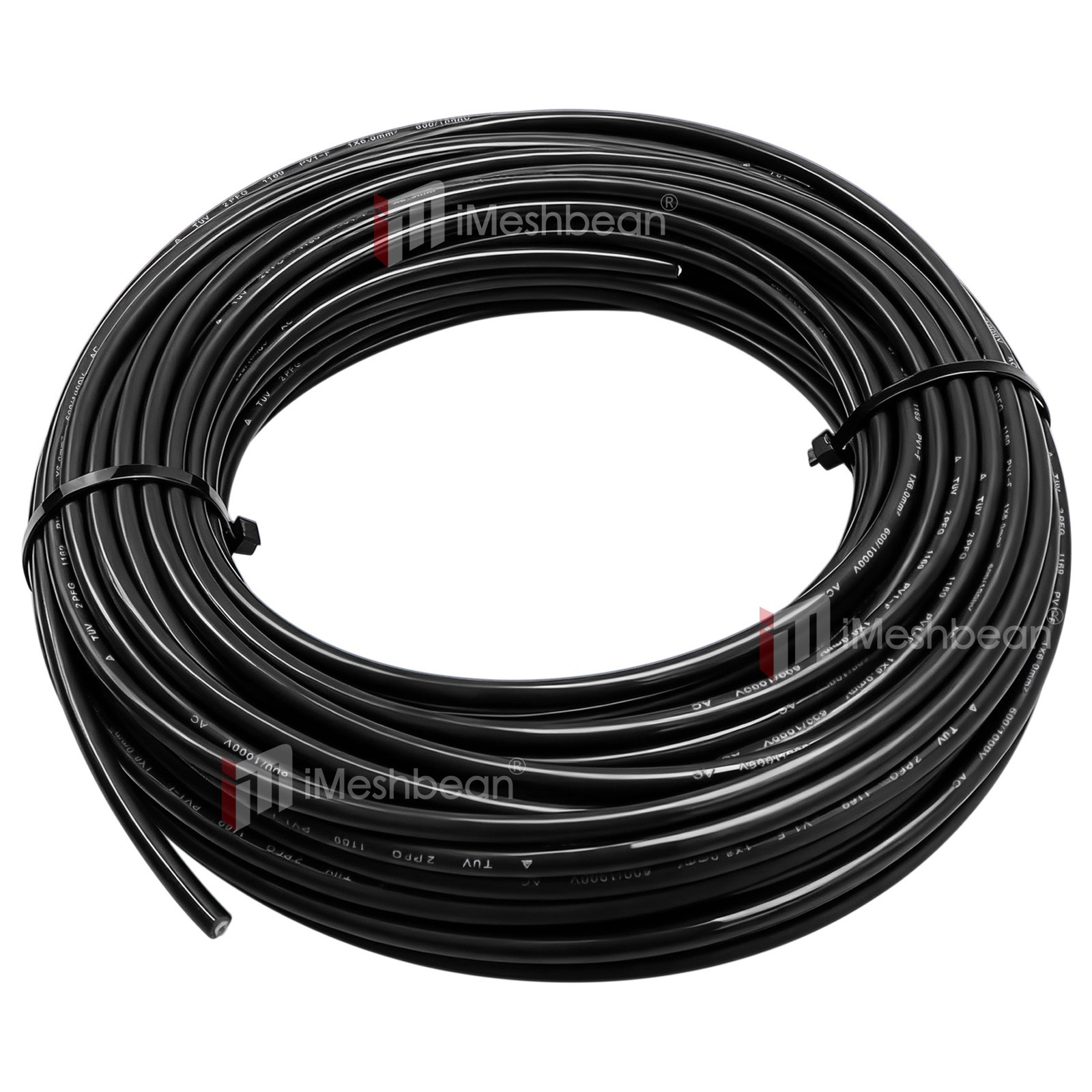 100FT 10AWG Black Solar Panel Extension Cable PV Wire Waterproof Solar Connector