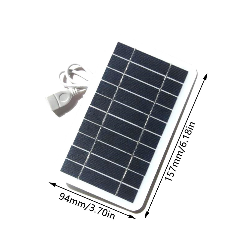 5V 2W Solar Panel Output USB Outdoor Portable Solar System Mobile Phone Charger