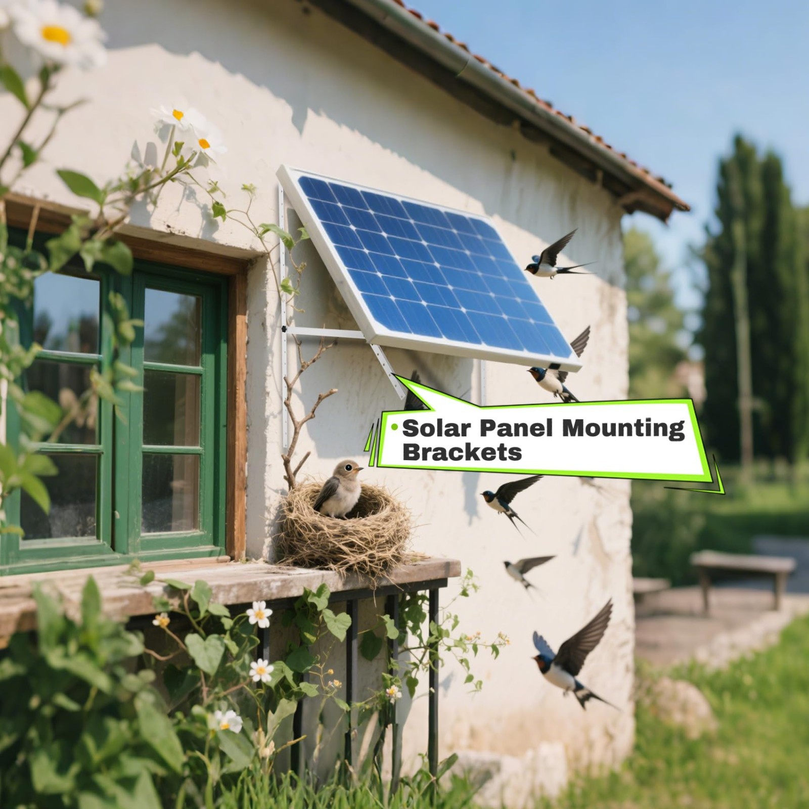 4 Pack Adjustable Solar Panel Tilt Mount Brackets with Foldable Legs – 45″ Panel