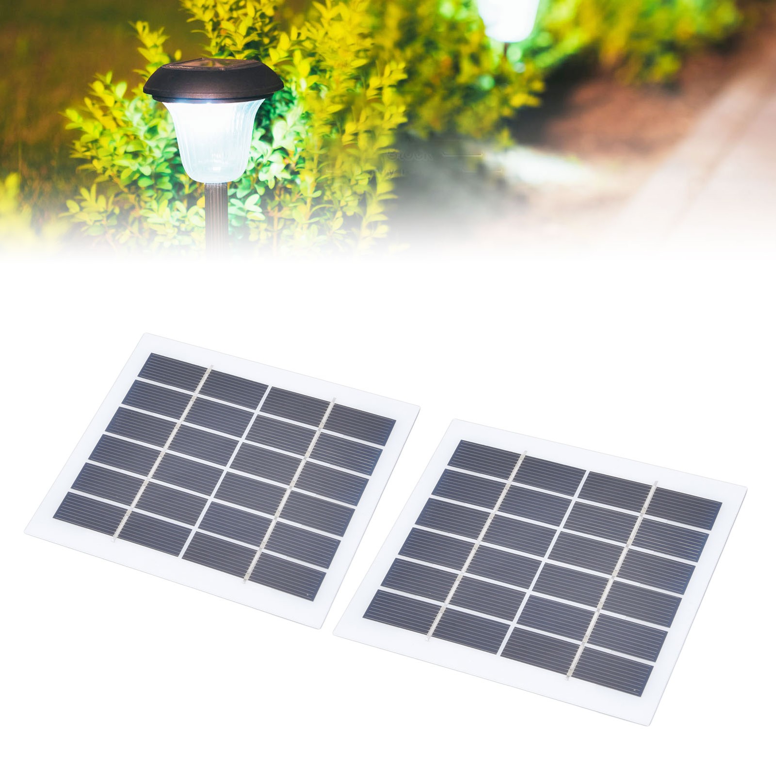 2 Pcs Monocrystalline Solar Plate Lightweight For Indoor And Outdoor Use