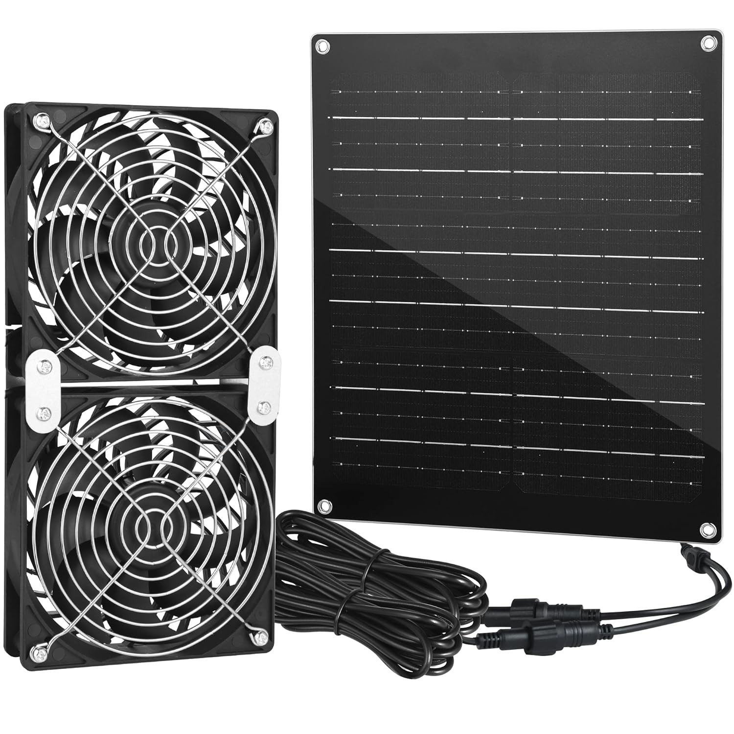Solar Fan, 30W Solar Powered Fan, Solar Panel Fan Kit, IPX7 Waterproof Fans Exha