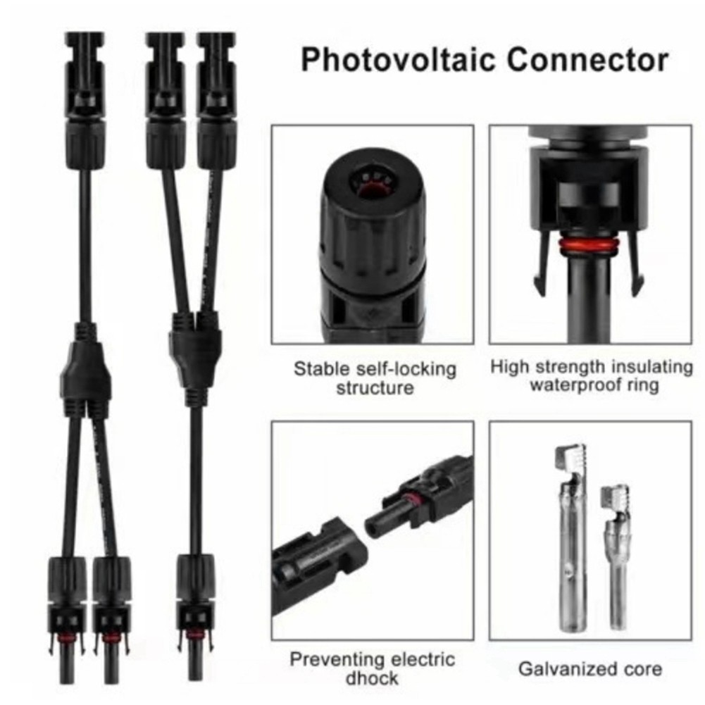 Solar Connectors Y Branch Parallel PV Adapter Cable Wire Plug Tool Kit for7748