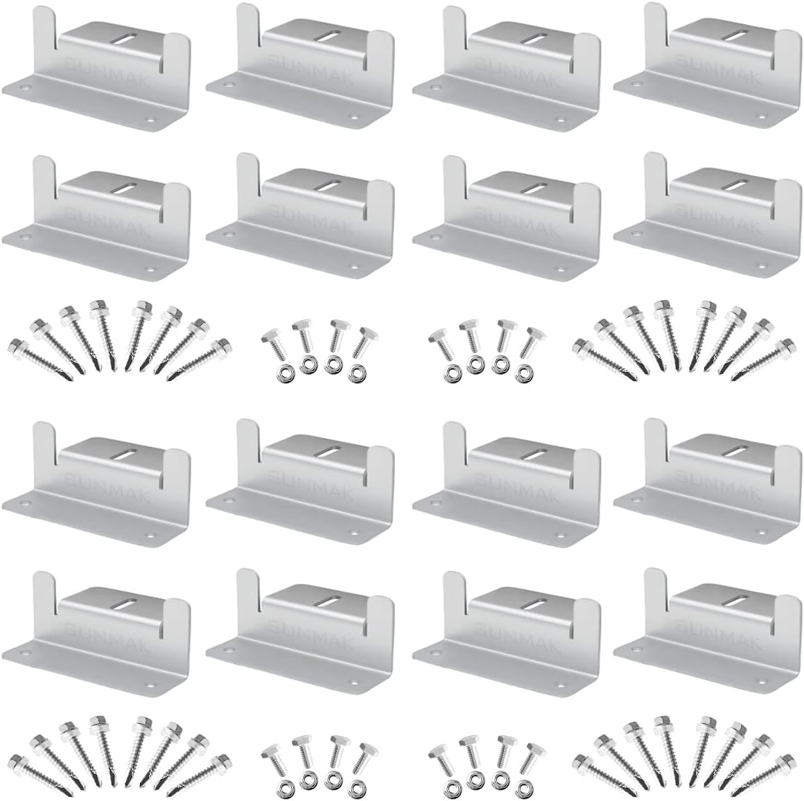 16 Units per Set Solar Panel Mounting Z Brackets, Solar Panel Mounting Bracke…