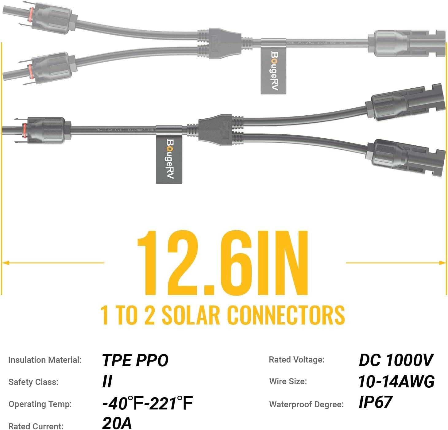 High-Quality 3-Port Y Branch Solar Connectors – Easy Installation, 20A Rating