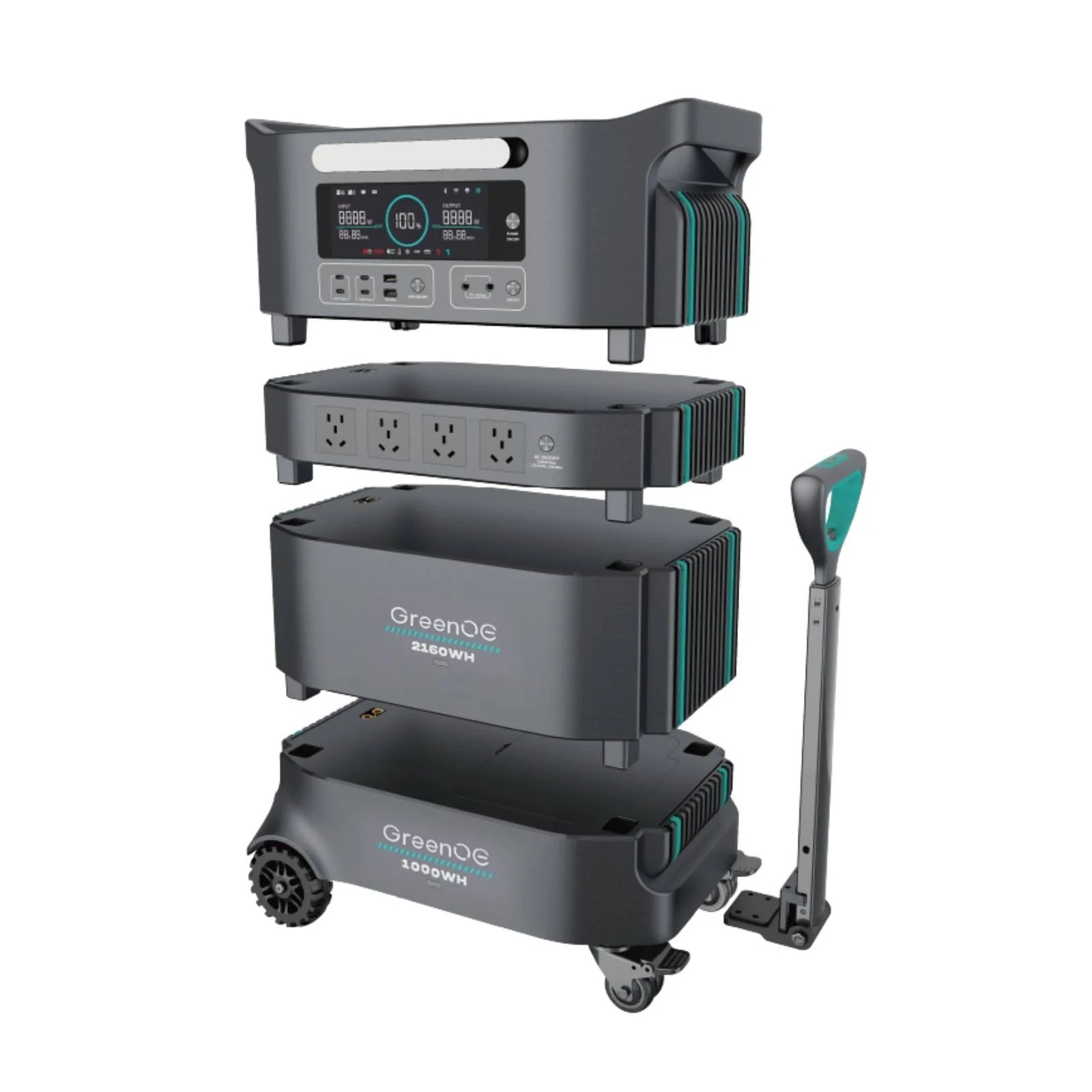 GreenOE Portable Power Station 4400W 4234Wh LFP Battery Solar Powered Generator