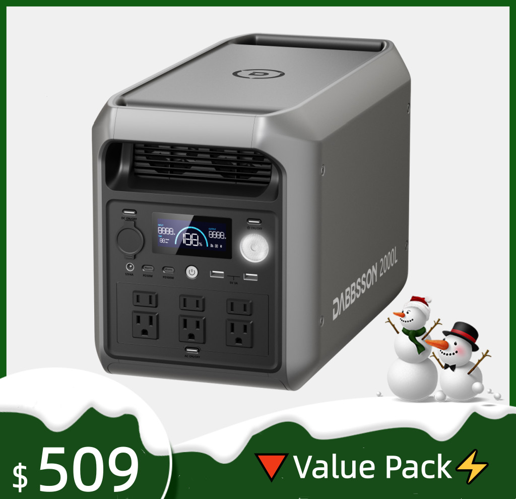 Portable Power Station 2200W 2048Wh Solar Generator App Control LiFePO4 Battery