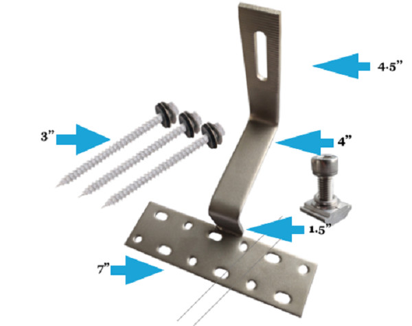 Solar roof tile mounting Pack of 8