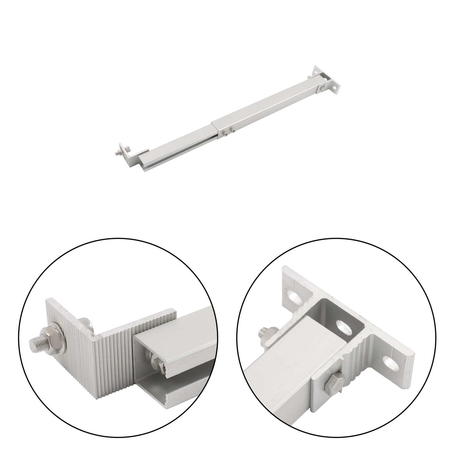LABLT Adjustable Angle 4×Solar Panel RV Tilt Mount Brackets Set For Roof Install