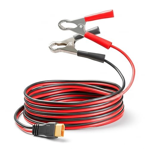 XT60 Connector Cable with 12V DC Battery Alligator Clips Battery 12AWG / 5FT