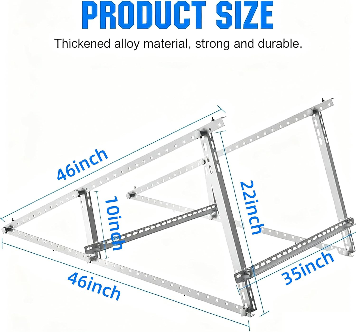 Solar Panel Mounting Brackets, 2 Sets 46 Inch with Beam Reinforcement Support an