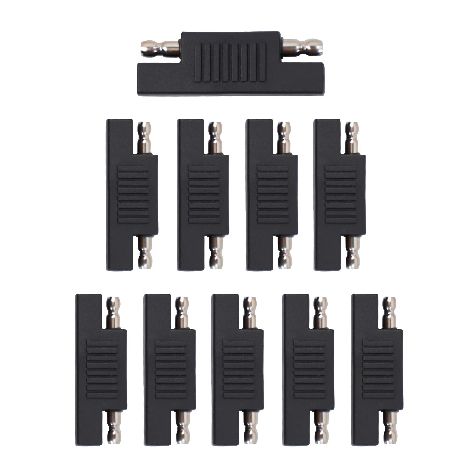 10 Pack SAE to SAE Polarity Reverse Quick Disconnect Cable Plug Adapter