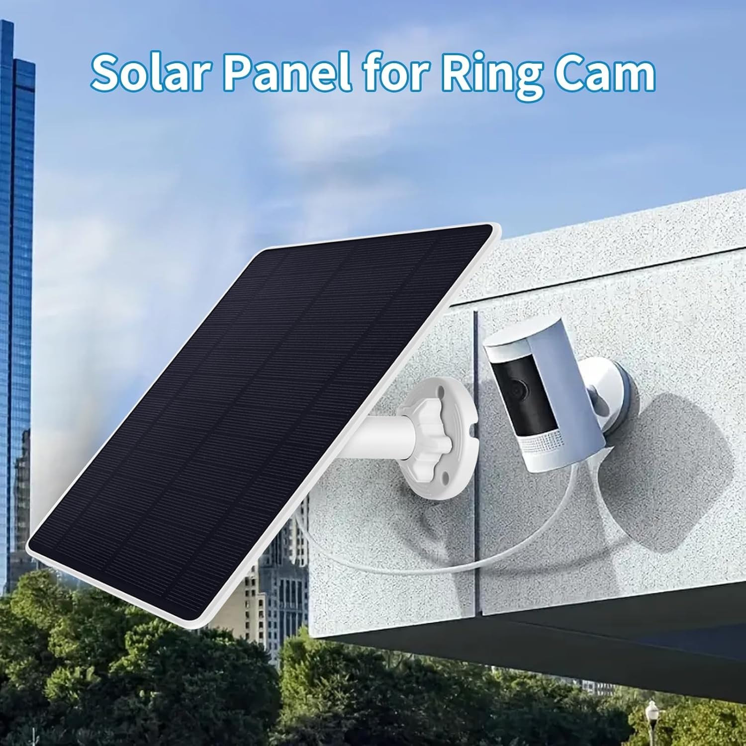 Ring Camera Solar Panel, Compatible with Ring Stick Up Cam Battery, Ring