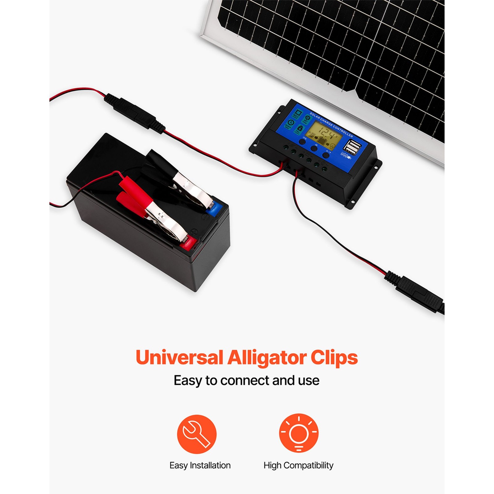 30W 12V Solar Charger IP67 Waterproof MPPT for RV Boat Car