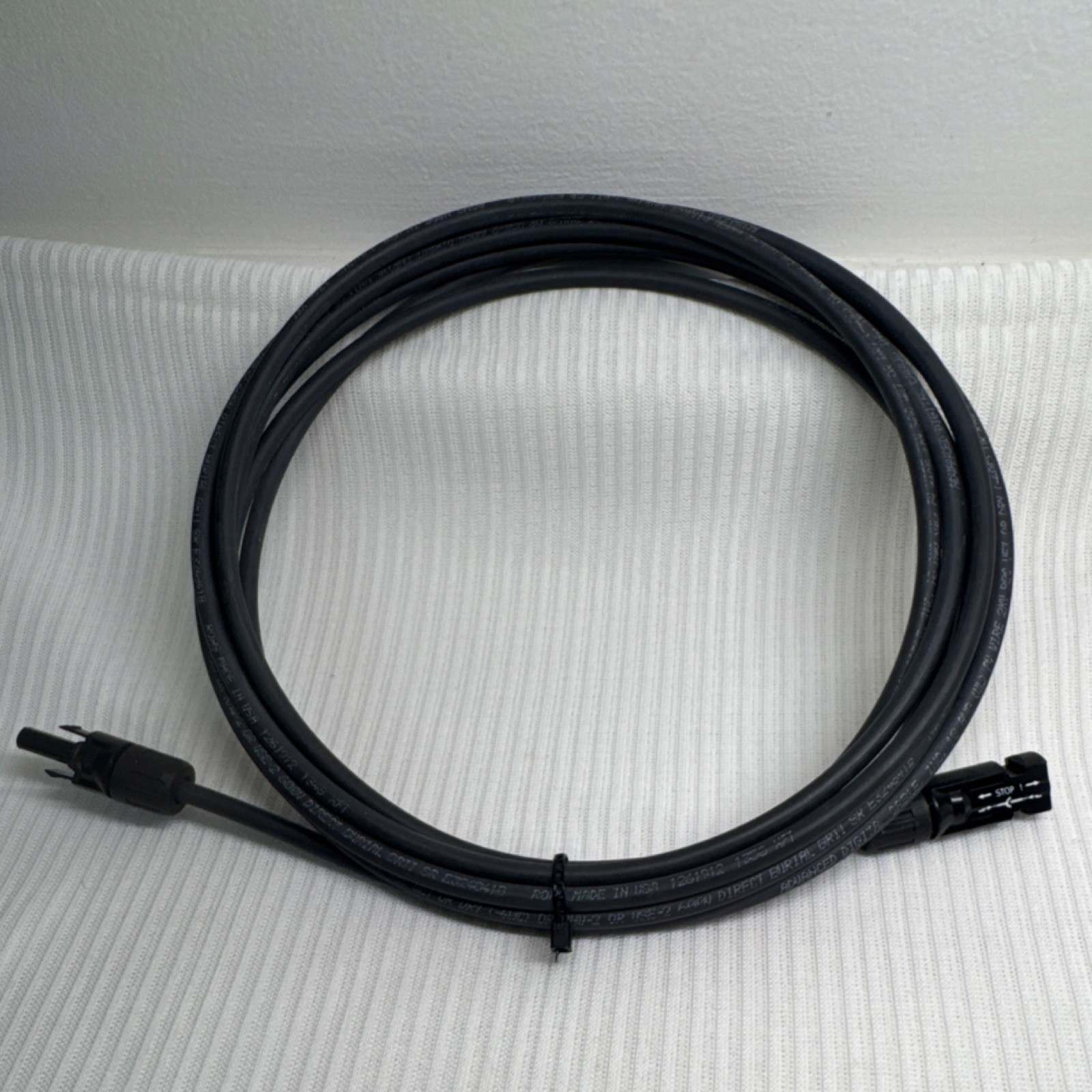 Advanced Digital Cable 10 AWG MC4 Solar Panel Extension 12 ft USE-2 Di Burial