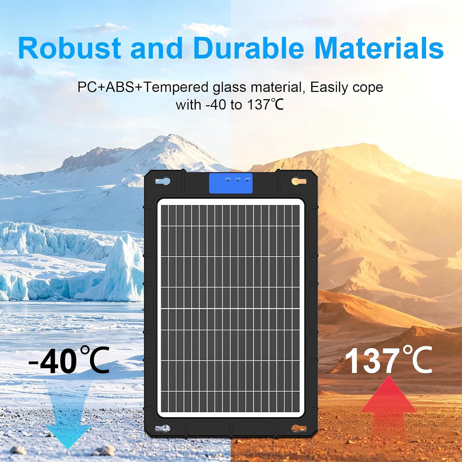 12V Solar Car Battery Charger 12W Waterproof Portable Solar Trickle Charger Main