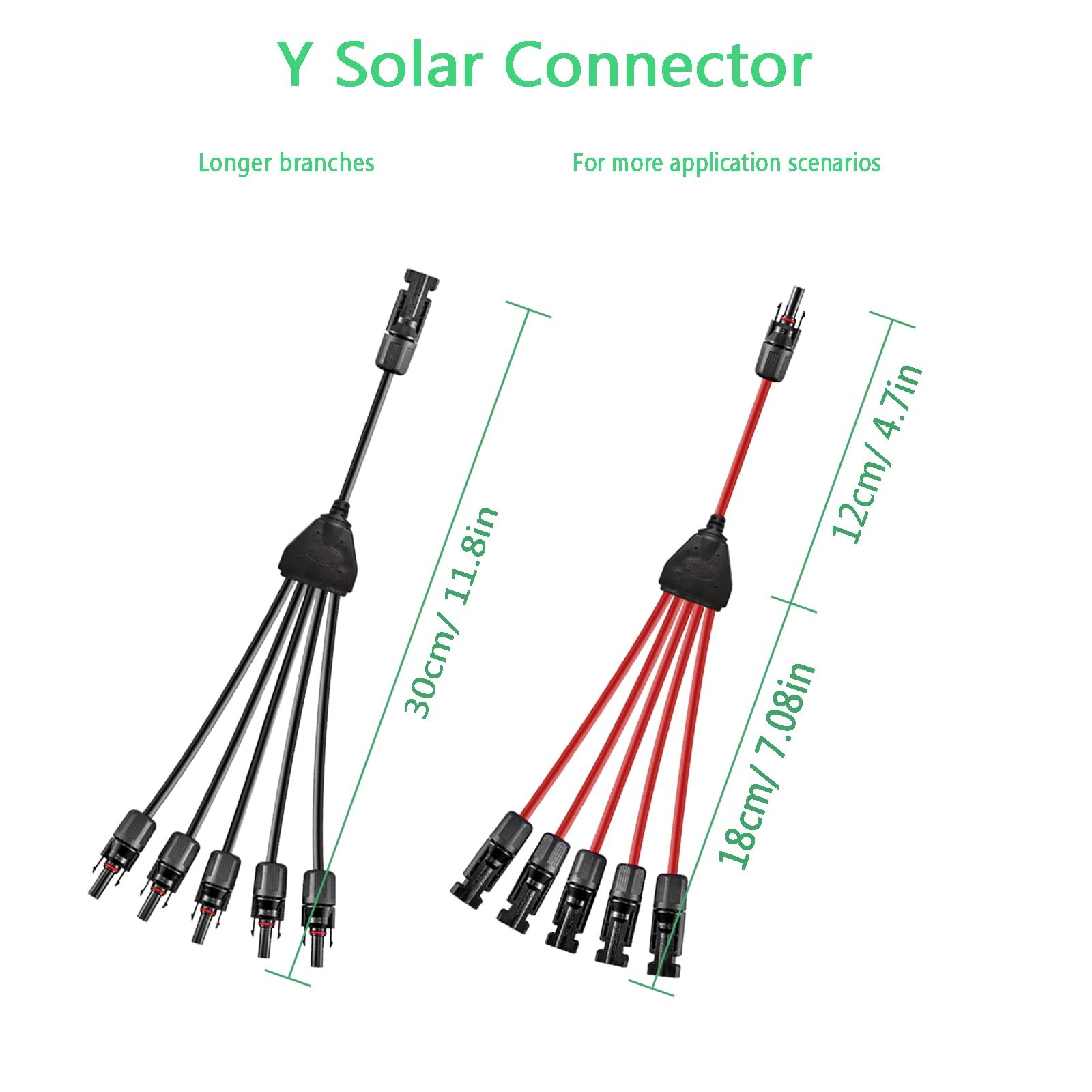 Y Solar Connector 1 to 5 Solar Y Branch Parallel Cable,Solar 1-5 Male Female …