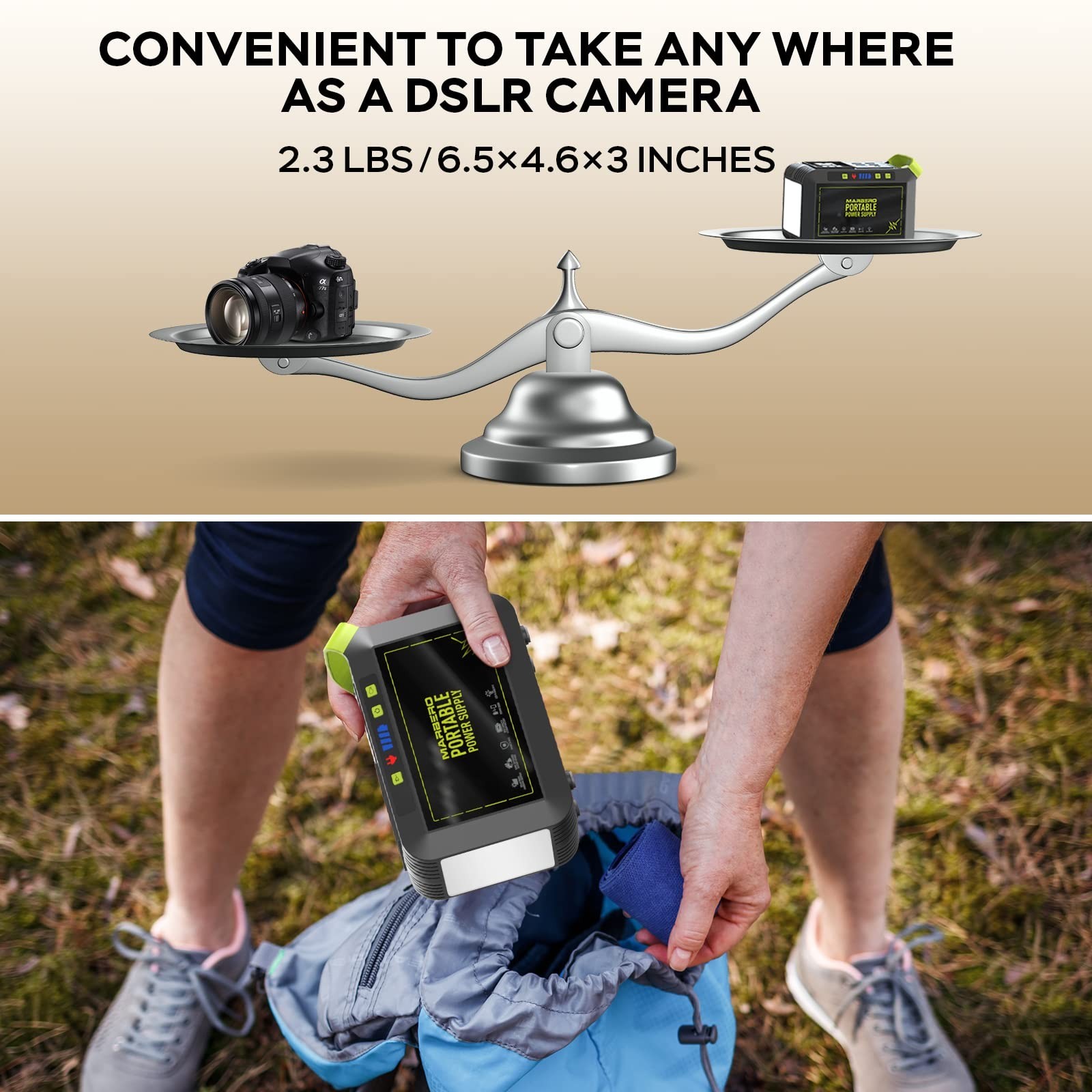Portable Power Station 88Wh Lithium Battery Solar Generator Fast Charge AC Outle