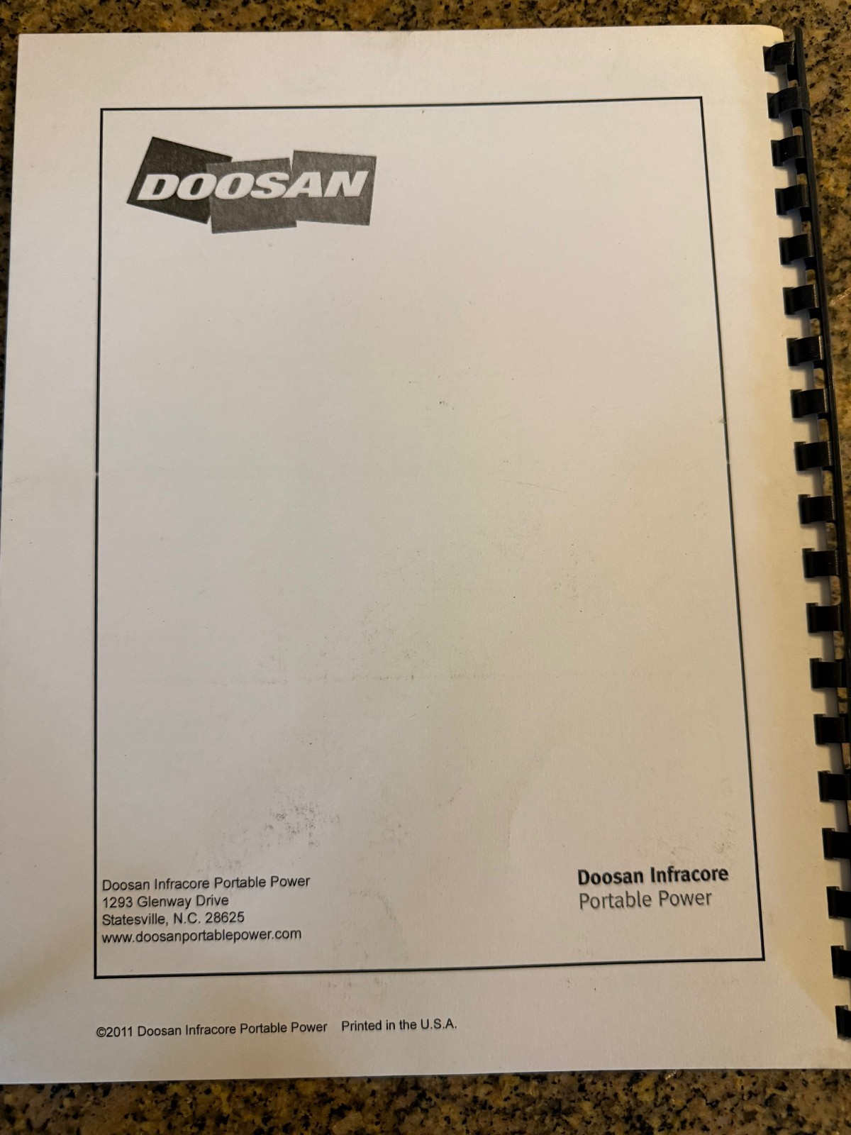 Doosan Operation and Maintenance Manual Light Tower D48,49,56,E06,83,84
