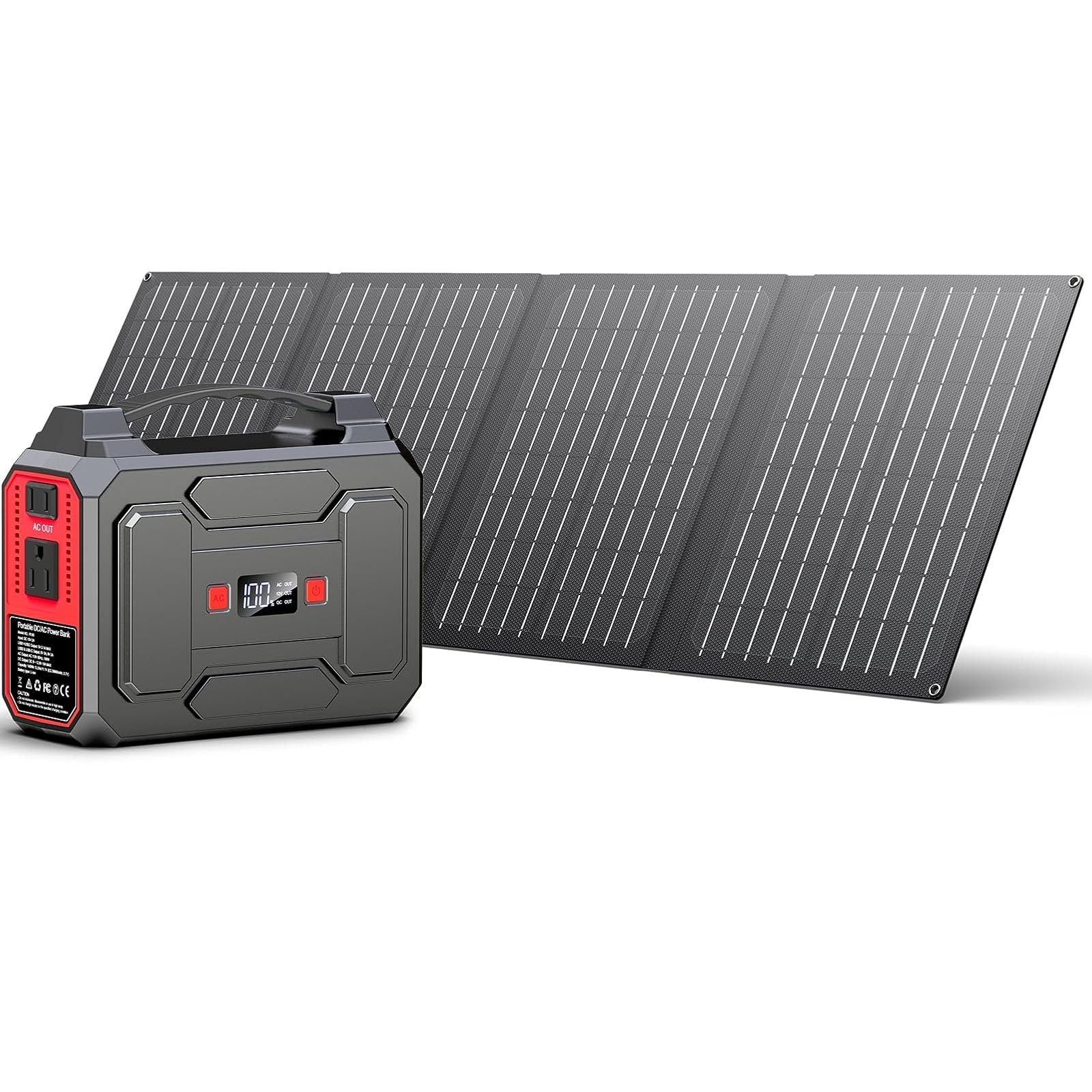 Solar Generator 200W Peak 146Wh Power Station 40W Panel