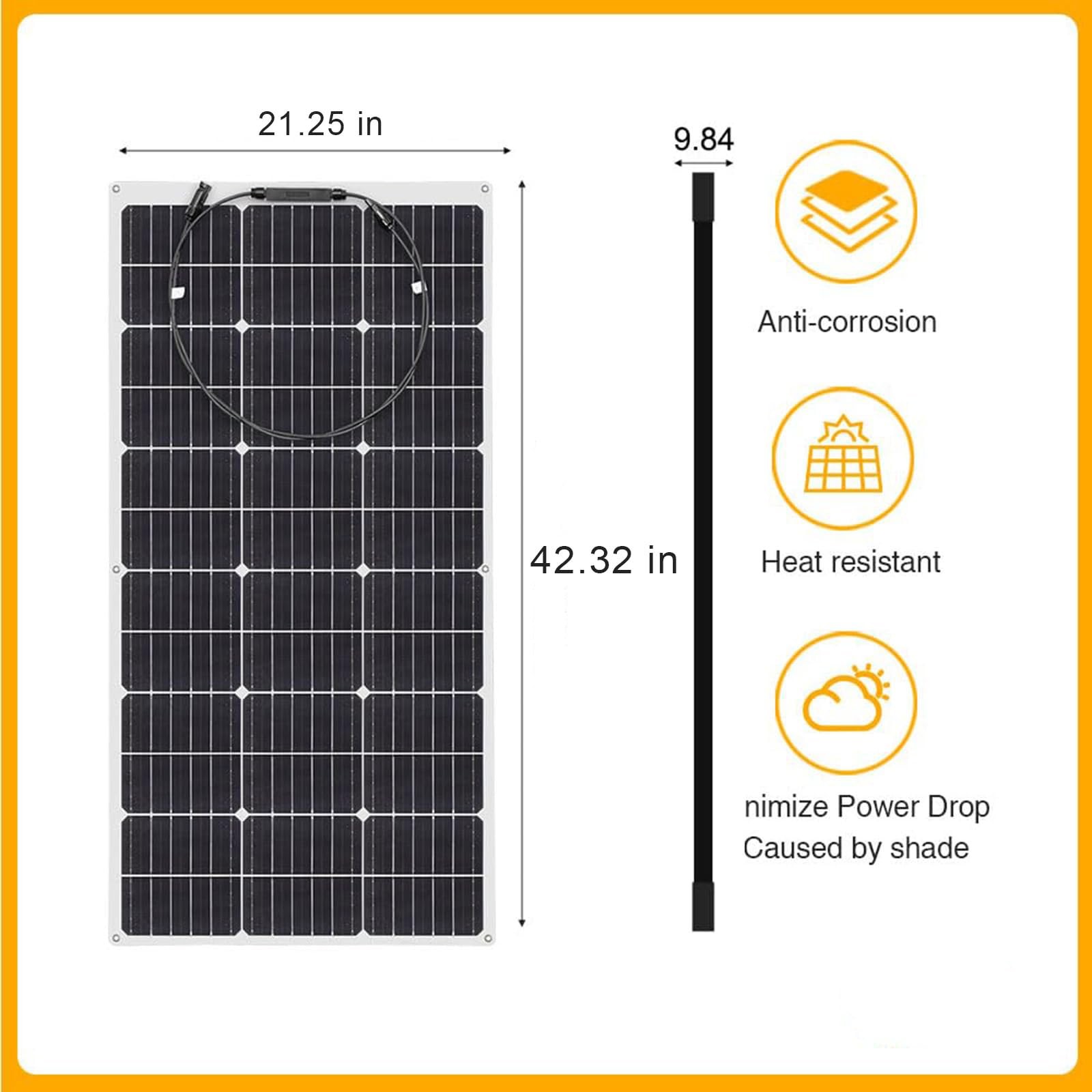 XINPUGUANG Solar Panel 12V 200W System Kit 100W Flexible Solar Panel