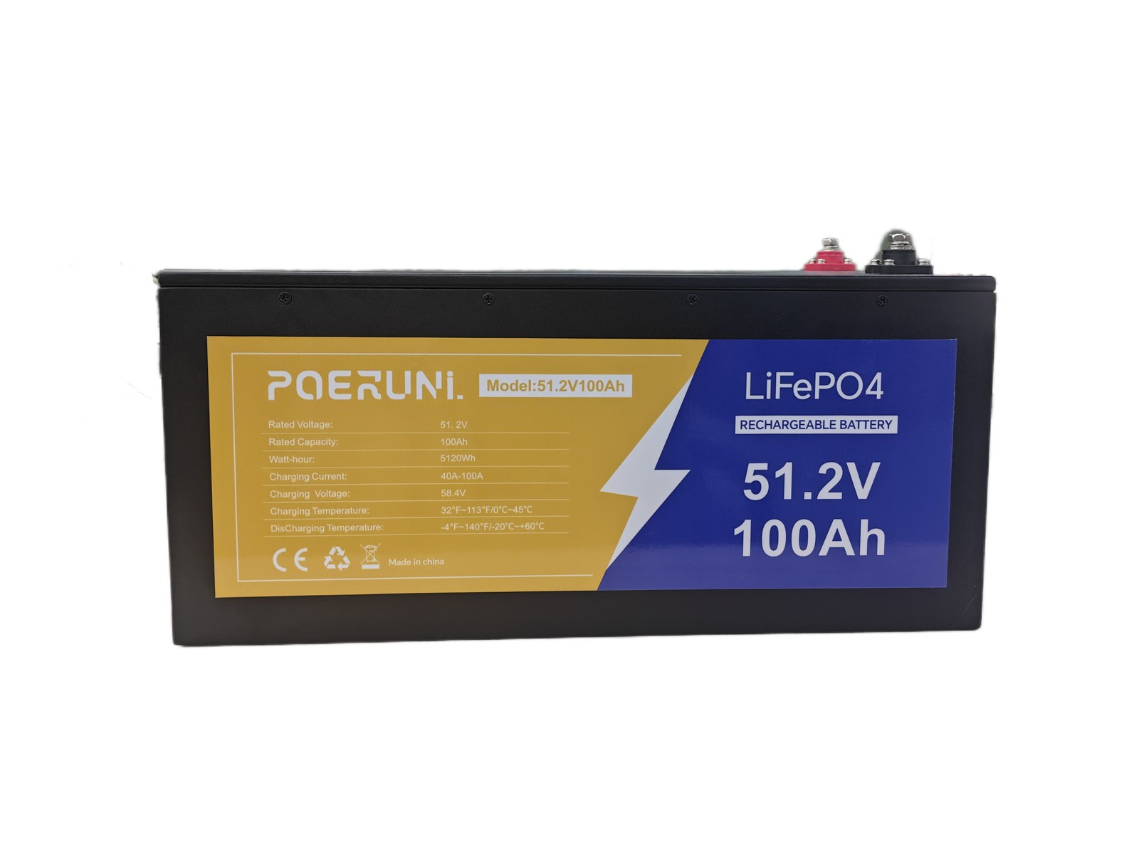 48V 50Ah 100Ah LiFePO4 Lithium Battery Deep Cycle Built-in BMS For Golf Cart NEW